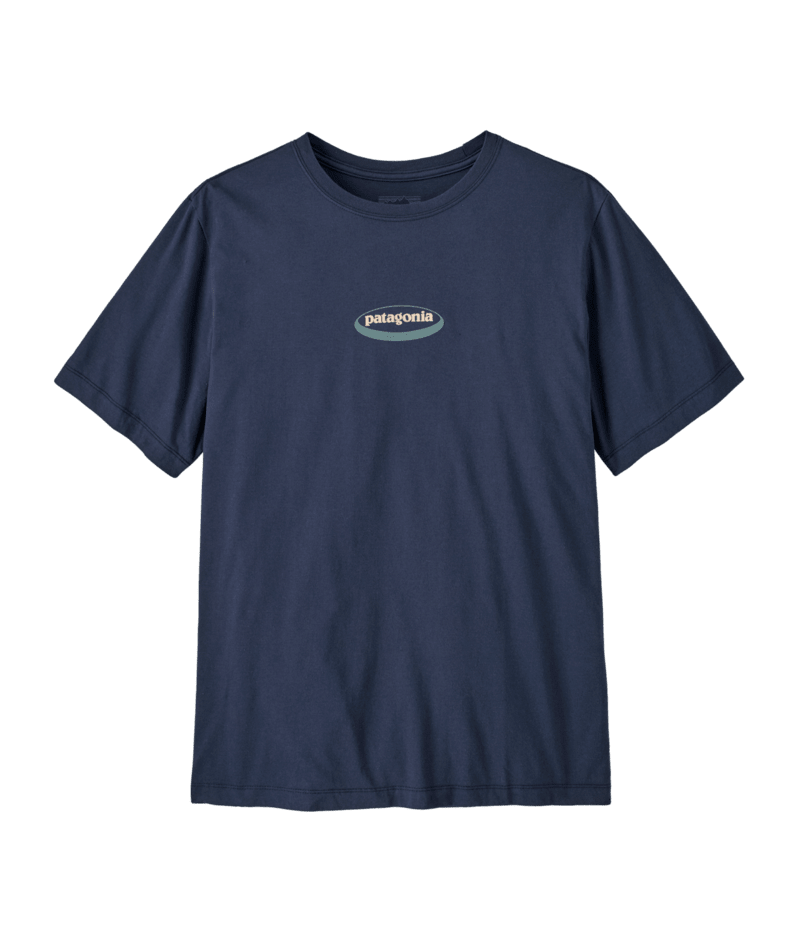 Men's '95 Oval Logo T-Shirt in New Navy: Kaleido | Photo 1 | Patagonia