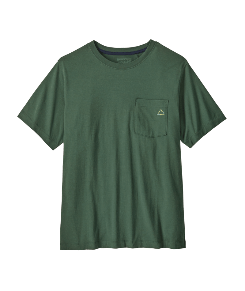 Men's Fitz Roy Massif Pocket Tee in Canopy Green | Photo 1 | Patagonia