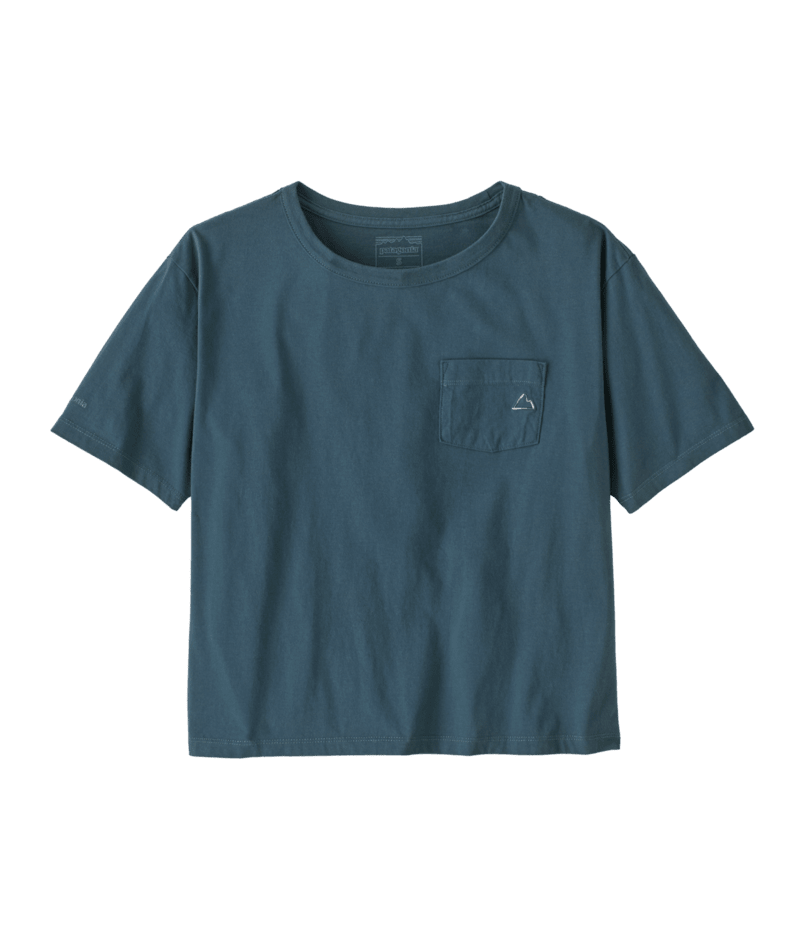 Women's Fitz Roy Massif Easy Cut Pocket Tee in Summit Blue | Photo 1 | Patagonia