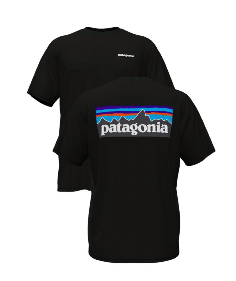 Men's P-6 Logo Responsibili-Tee in Black | Photo 2 | Patagonia