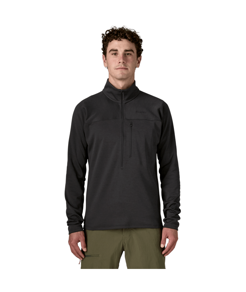 Men's R1 Ultralight 1/2 Zip in Black | Photo 2 | Patagonia