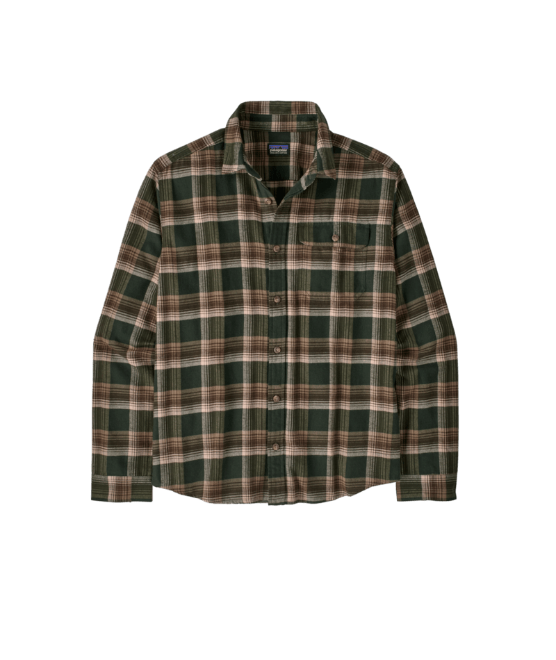 Men's Long-Sleeved Lightweight Fjord Flannel Shirt in Cozy Cabin: Treeline Green | Photo 1 | Patagonia