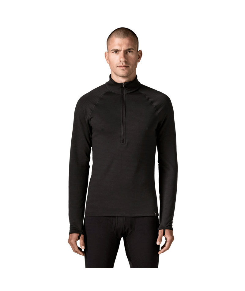 Men's Capilene Thermal Weight Zip Neck in Black | Photo 2 | Patagonia