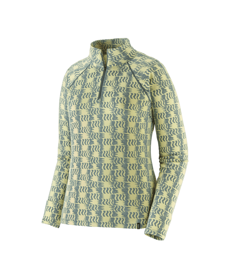 Women's Capilene Midweight Zip Neck in Sun Quilt: Blue Sage | Photo 1 | Patagonia