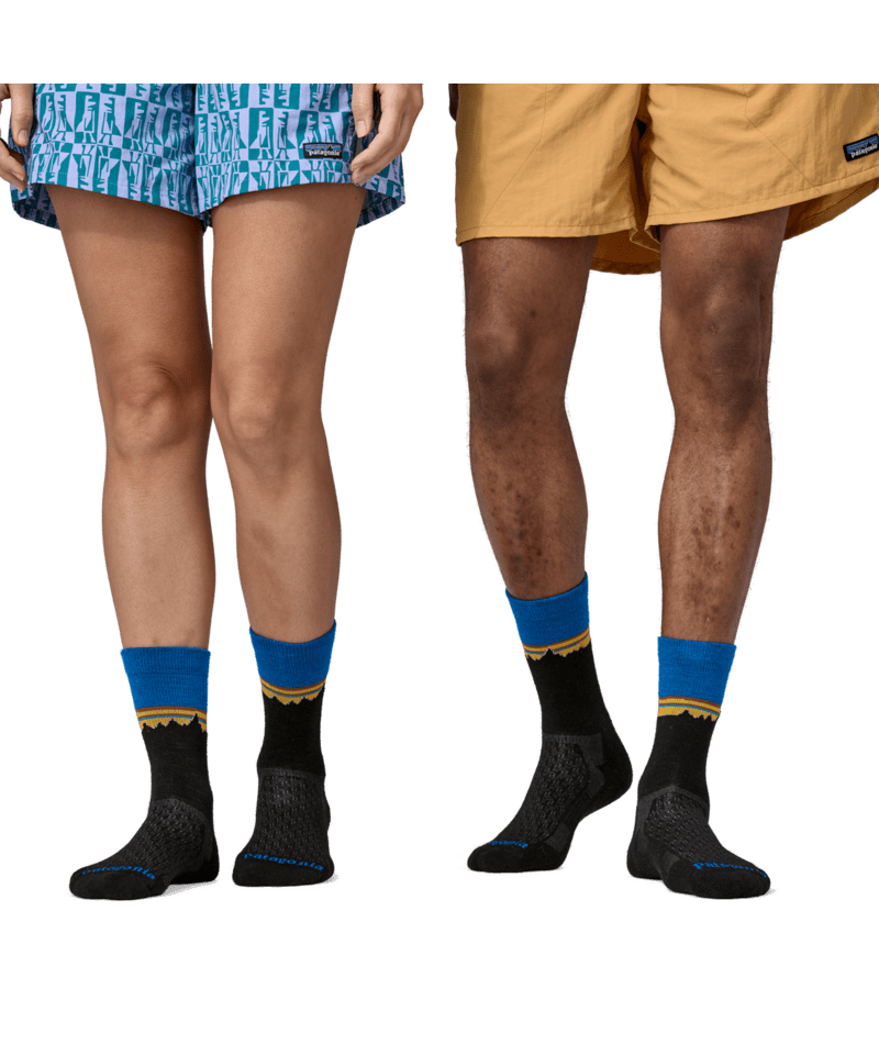 Merino Wool Blend Crew Socks in CLASSIC FITZ ROY: VIKING BLUE | Photo 8 | Patagonia