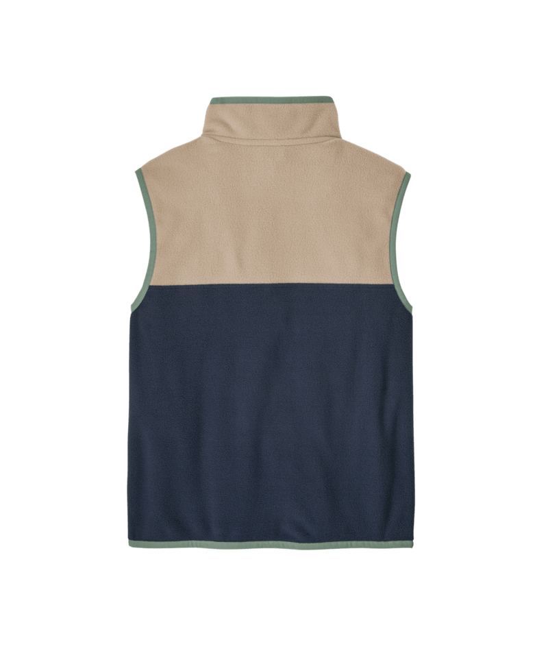 Kids' Micro D Snap-T Vest in Smolder Blue w/Oar Tan | Photo 2 | Patagonia