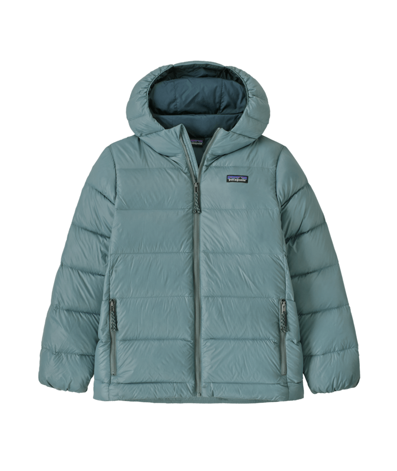 Kids' Hi-Loft Down Sweater Hoody in Blue Sage | Photo 1 | Patagonia