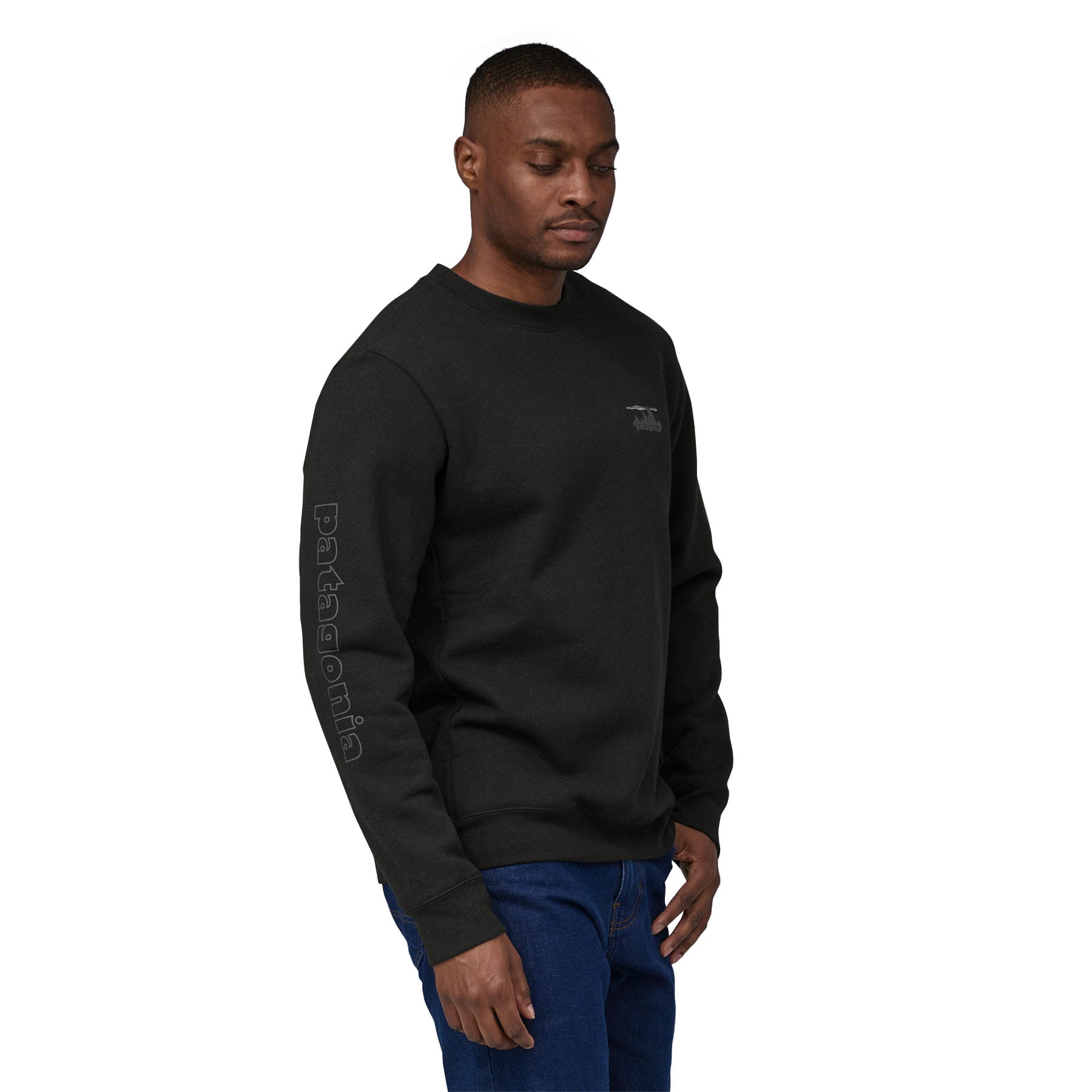 73 Skyline Uprisal Crew Sweatshirt in Ink Black | Patagonia Bend