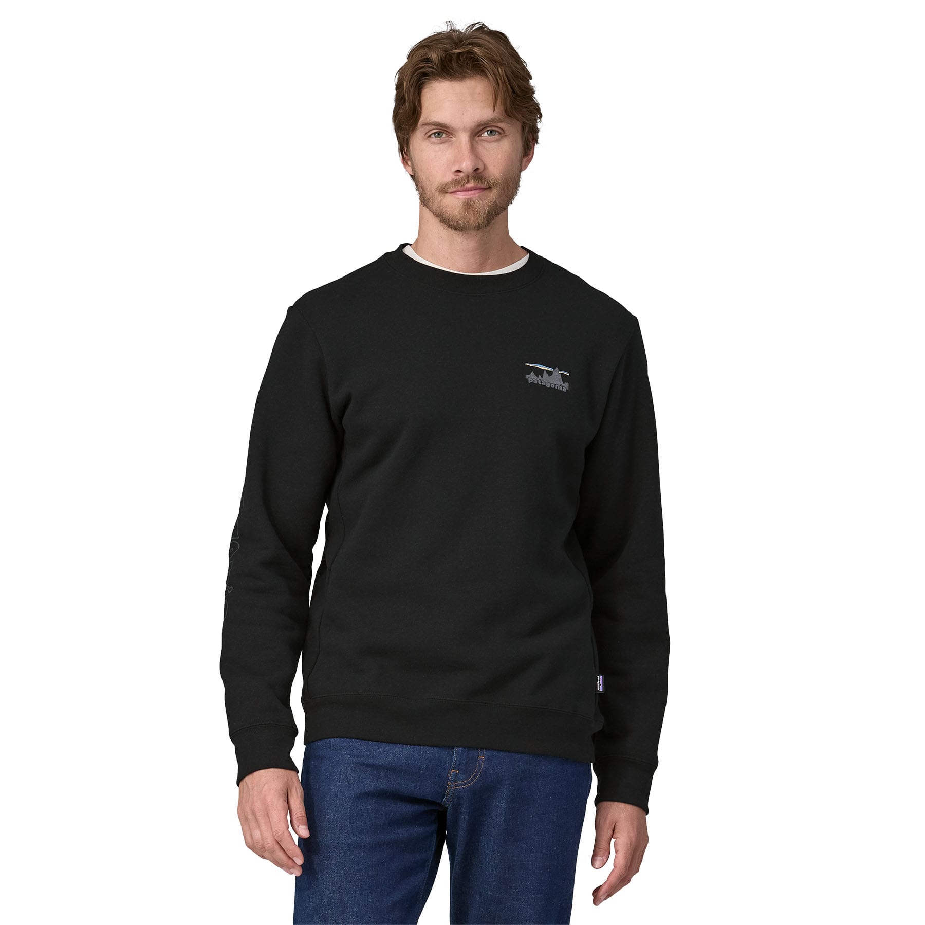 73 Skyline Uprisal Crew Sweatshirt in Ink Black | Patagonia Bend