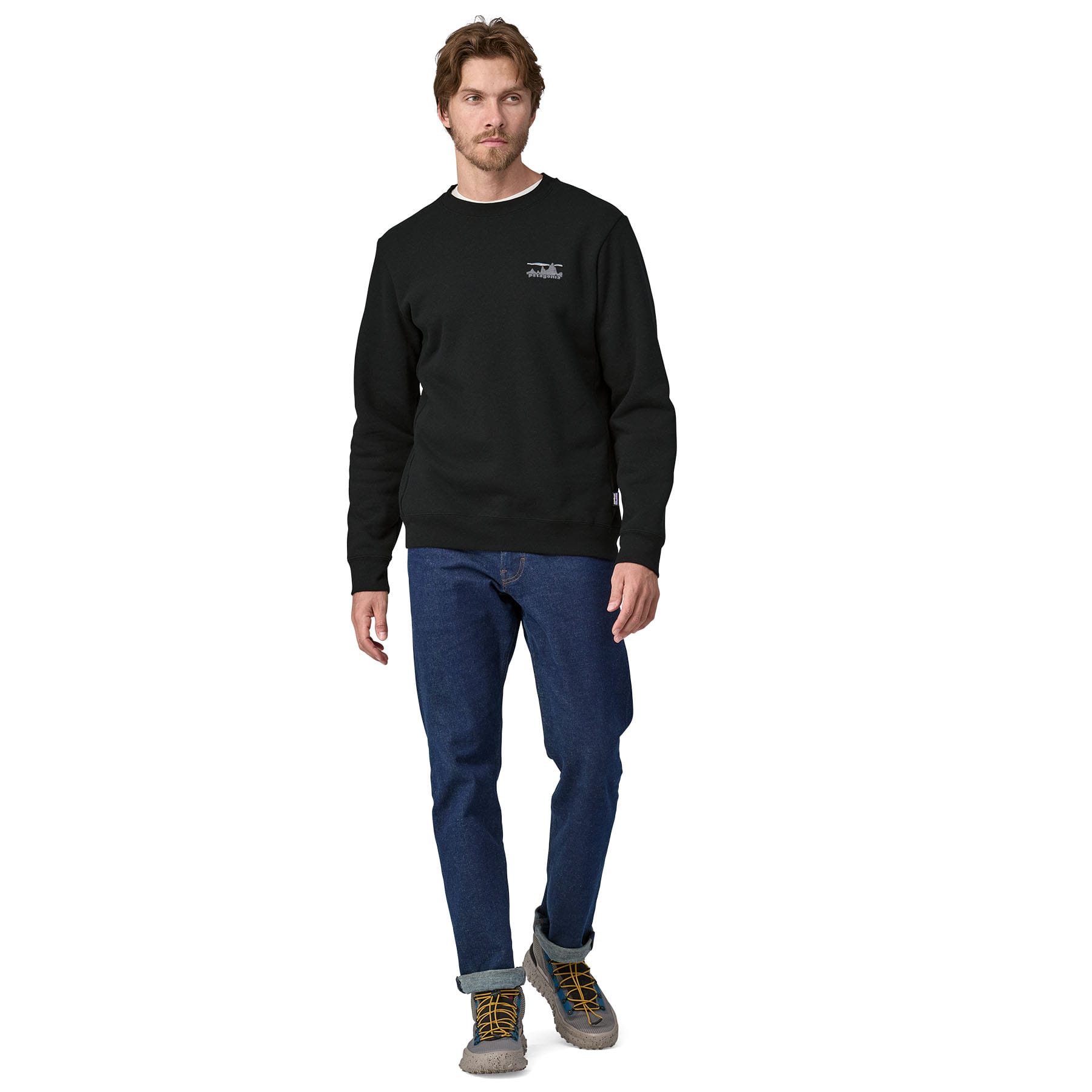 73 Skyline Uprisal Crew Sweatshirt in Ink Black | Patagonia Bend