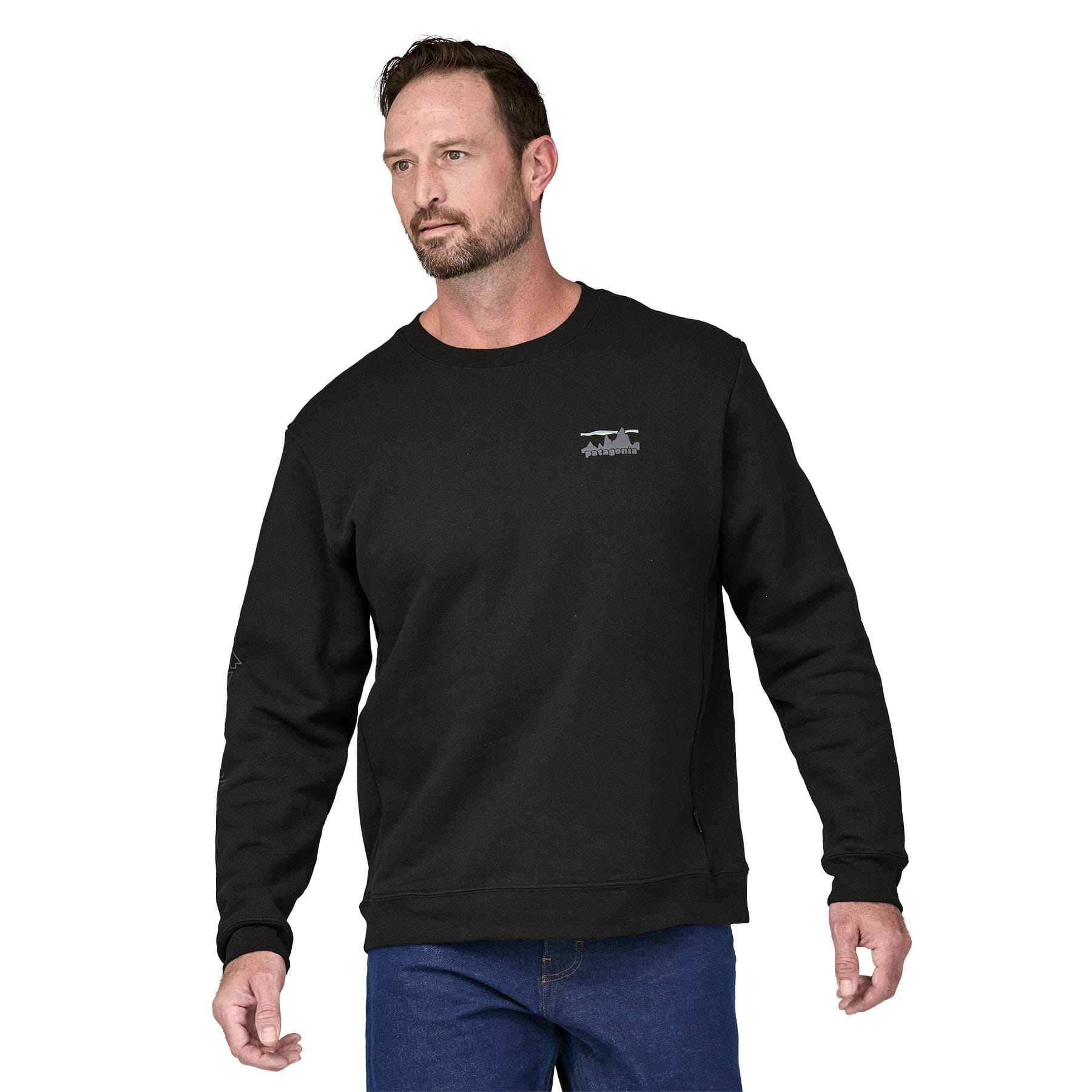 73 Skyline Uprisal Crew Sweatshirt in Ink Black | Patagonia Bend