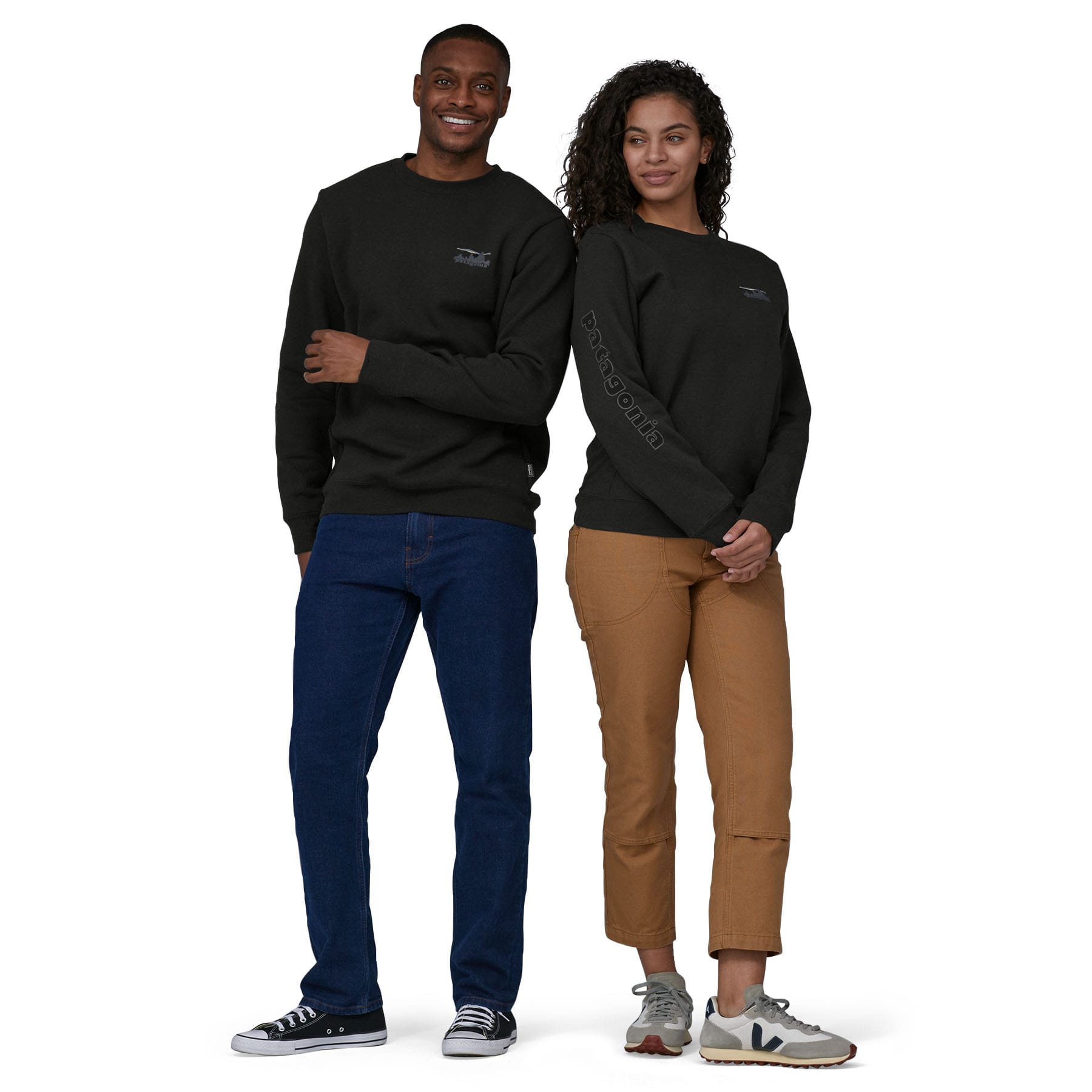 73 Skyline Uprisal Crew Sweatshirt in Ink Black | Patagonia Bend