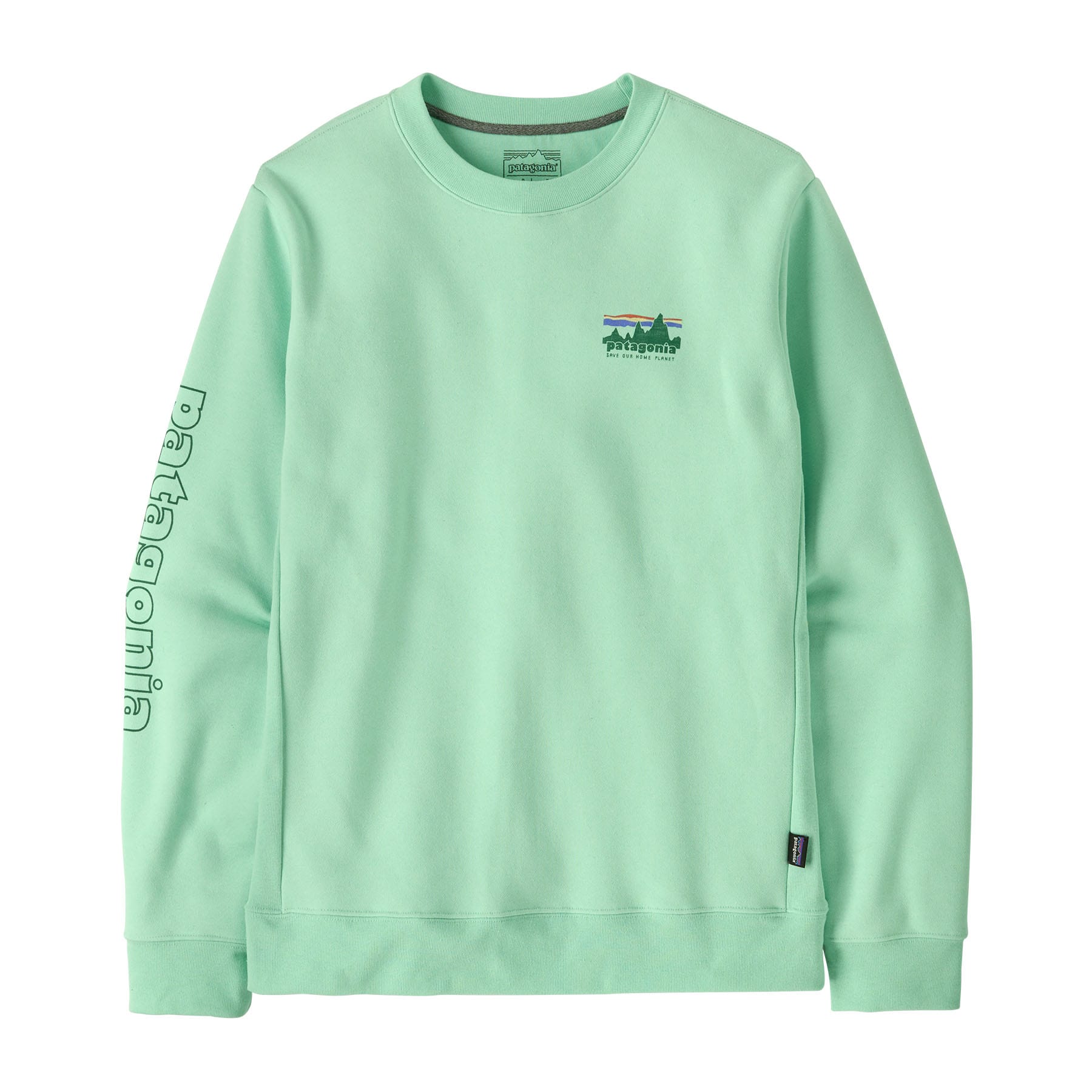 73 Skyline Uprisal Crew Sweatshirt in Rinsed Green | Patagonia Bend