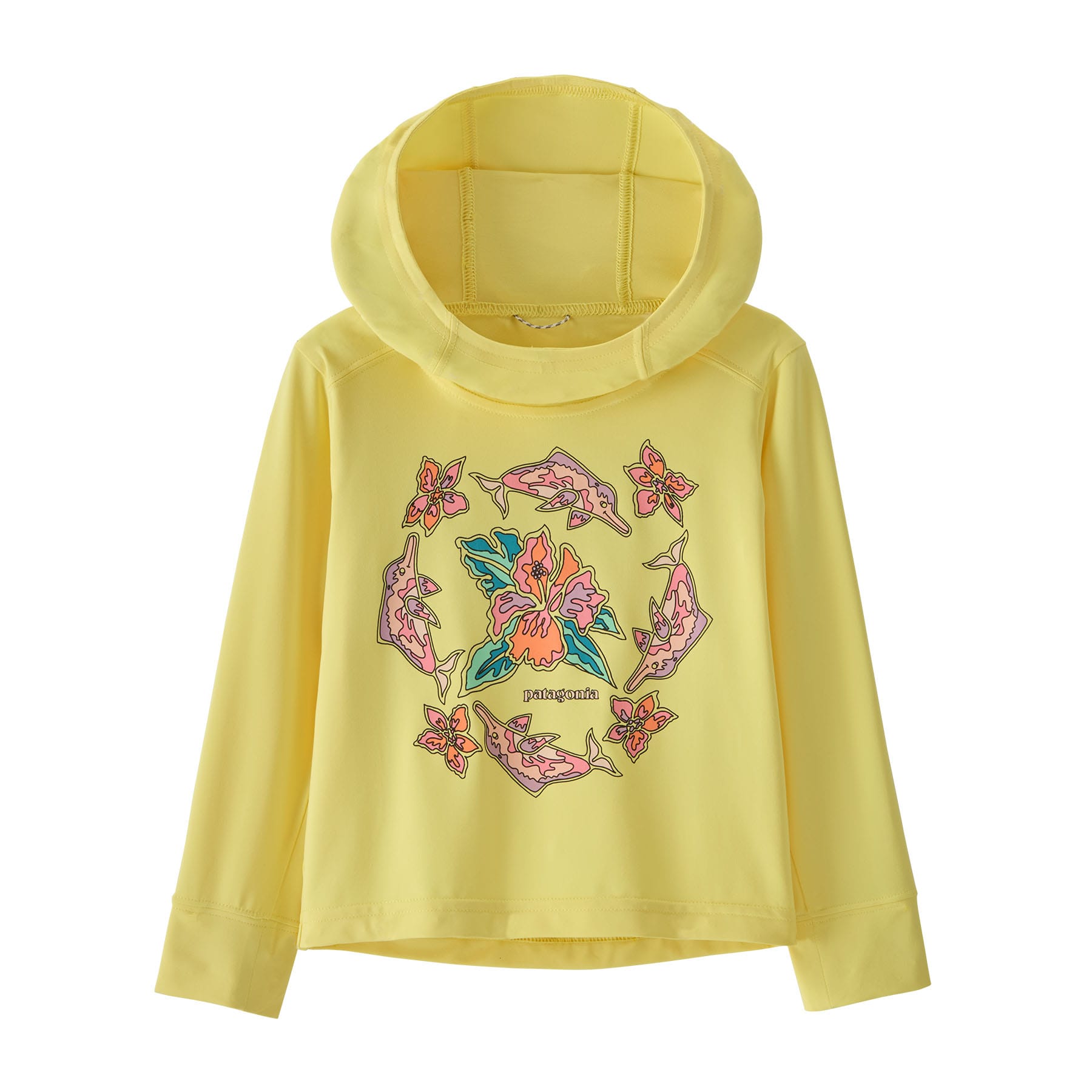 Baby Capilene® Silkweight Hoody in Riverbloom: Lemon Zest | Patagonia Bend