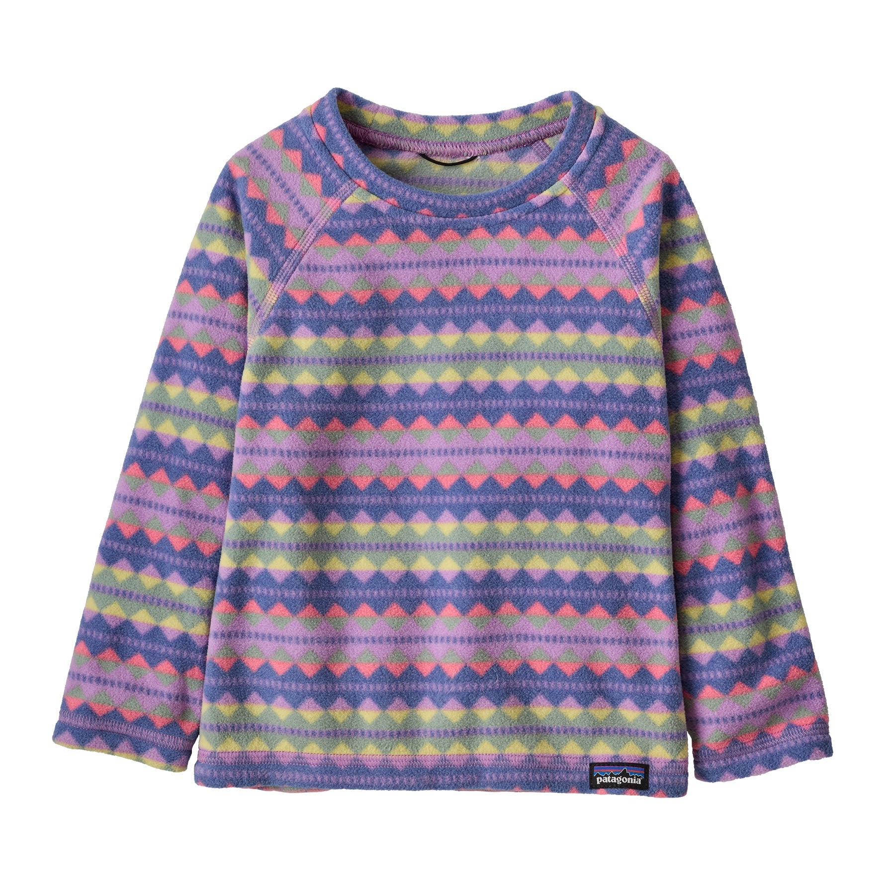 Baby Micro D Crew in Diamond Stripe: Brisk Purple | Patagonia Bend
