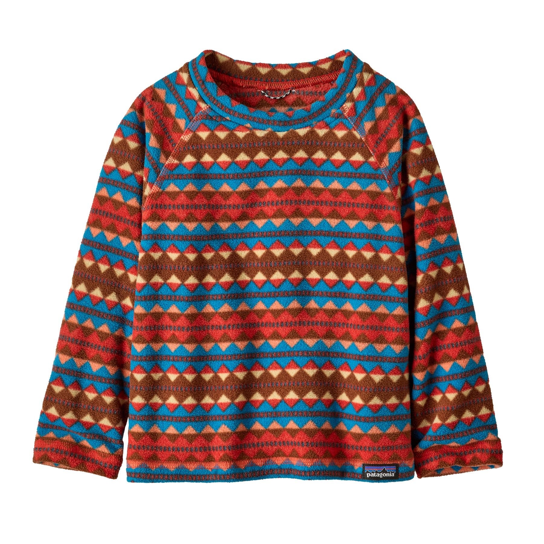 Baby Micro D Crew in Diamond Stripe: Sizzle Red | Patagonia Bend