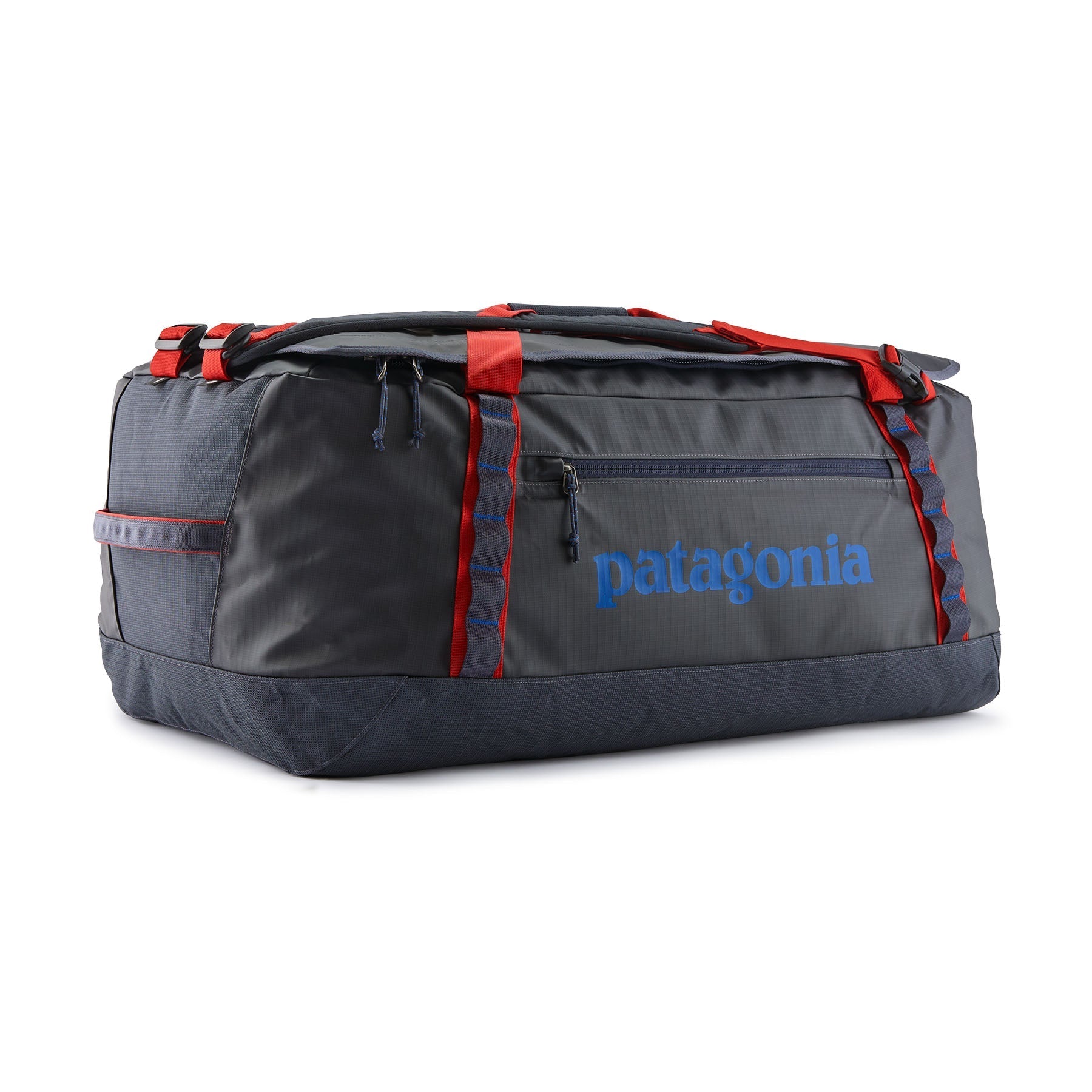 Black Hole Duffel 70L in Smolder Blue w/Amanita Red | Patagonia Bend