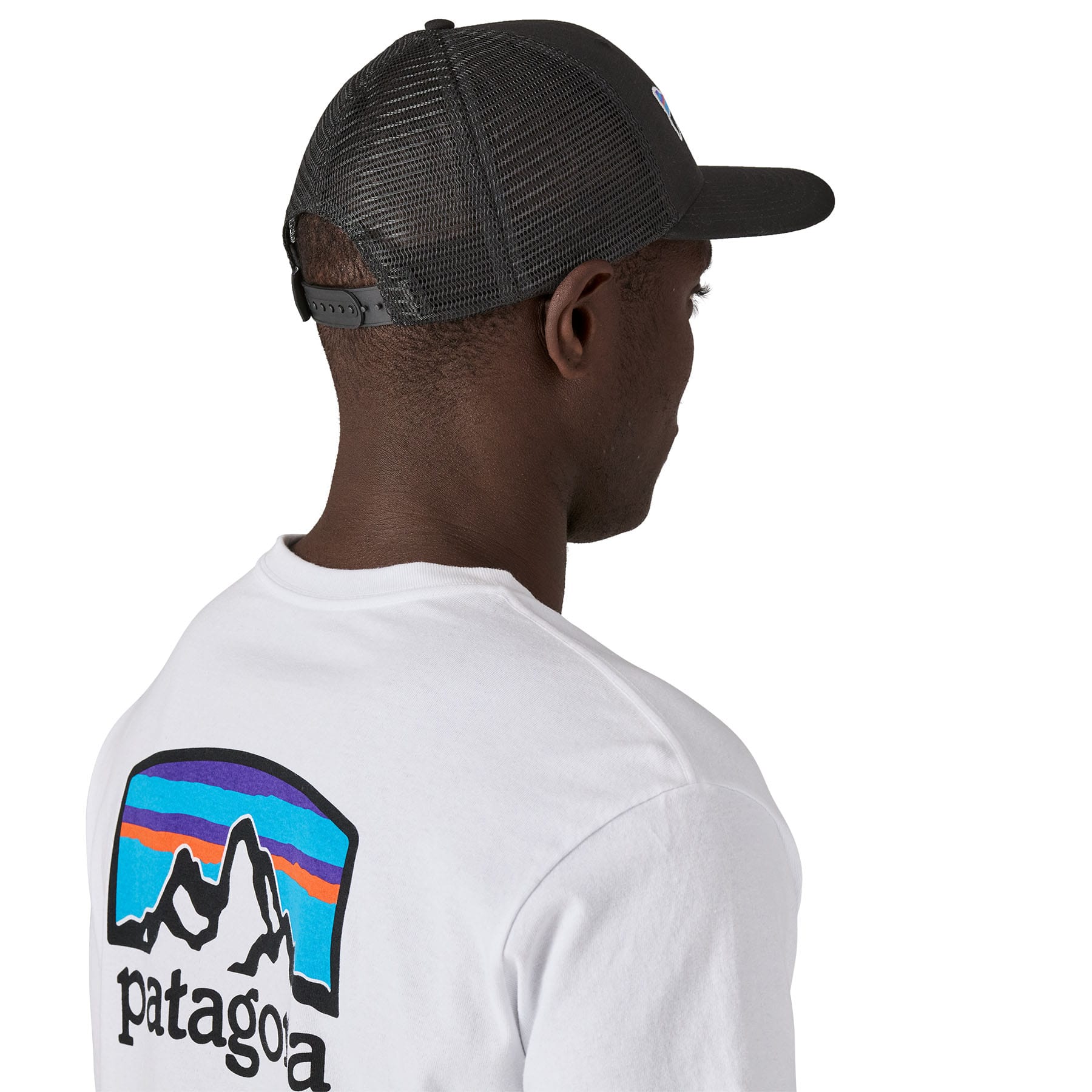 Fitz Roy Trout Trucker Hat in Black | Patagonia Bend