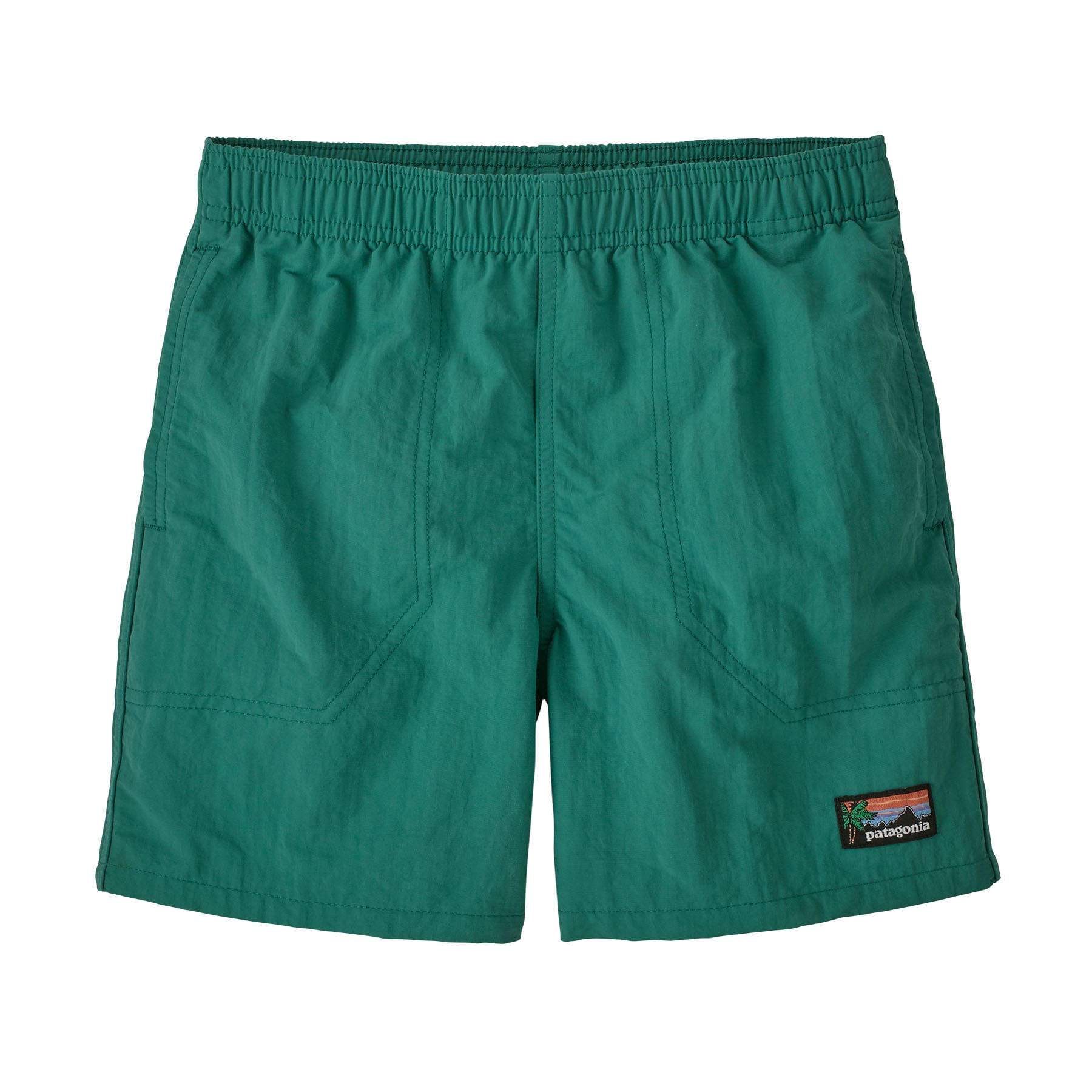 Kid's Baggies Shorts 5 in. - Lined in Tidal Threads: Gem Green | Patagonia Bend