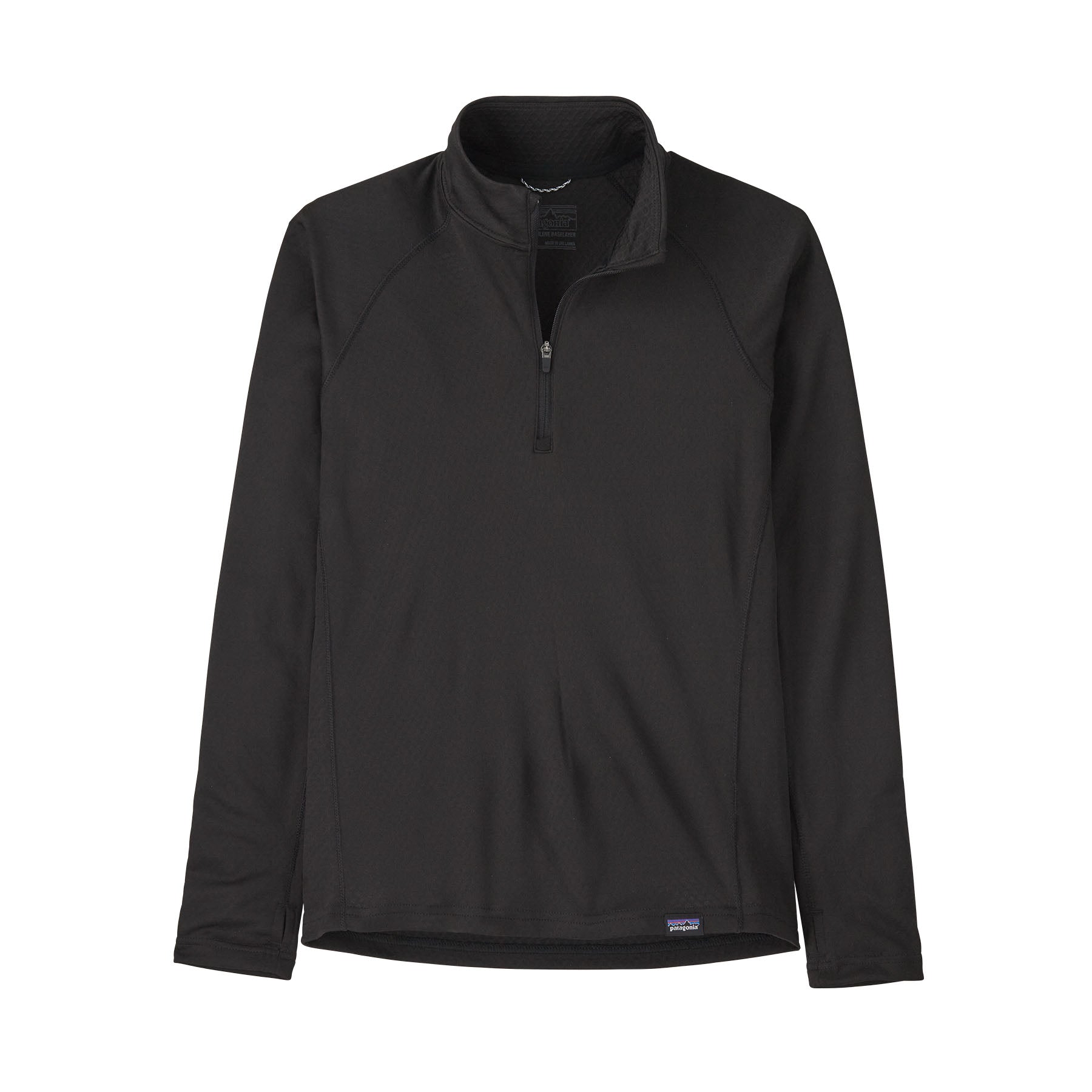 Kid's Cap Midweight Zip Neck in Black | Patagonia Bend