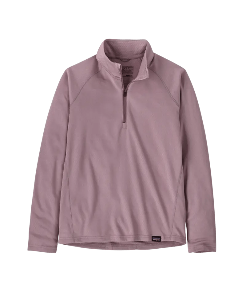 Kid's Cap Midweight Zip Neck in Stormy Mauve | Patagonia Bend
