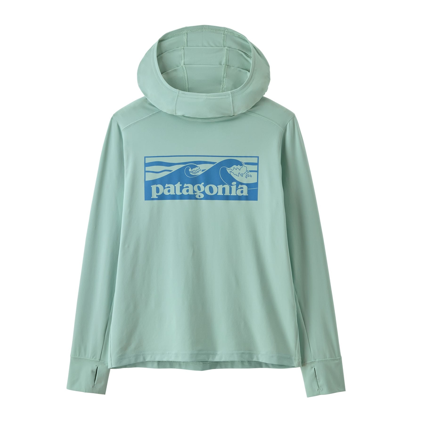 Kid's Capilene® Silkweight Hoody in Boardshort Logo Tones: Thin Ice | Patagonia Bend