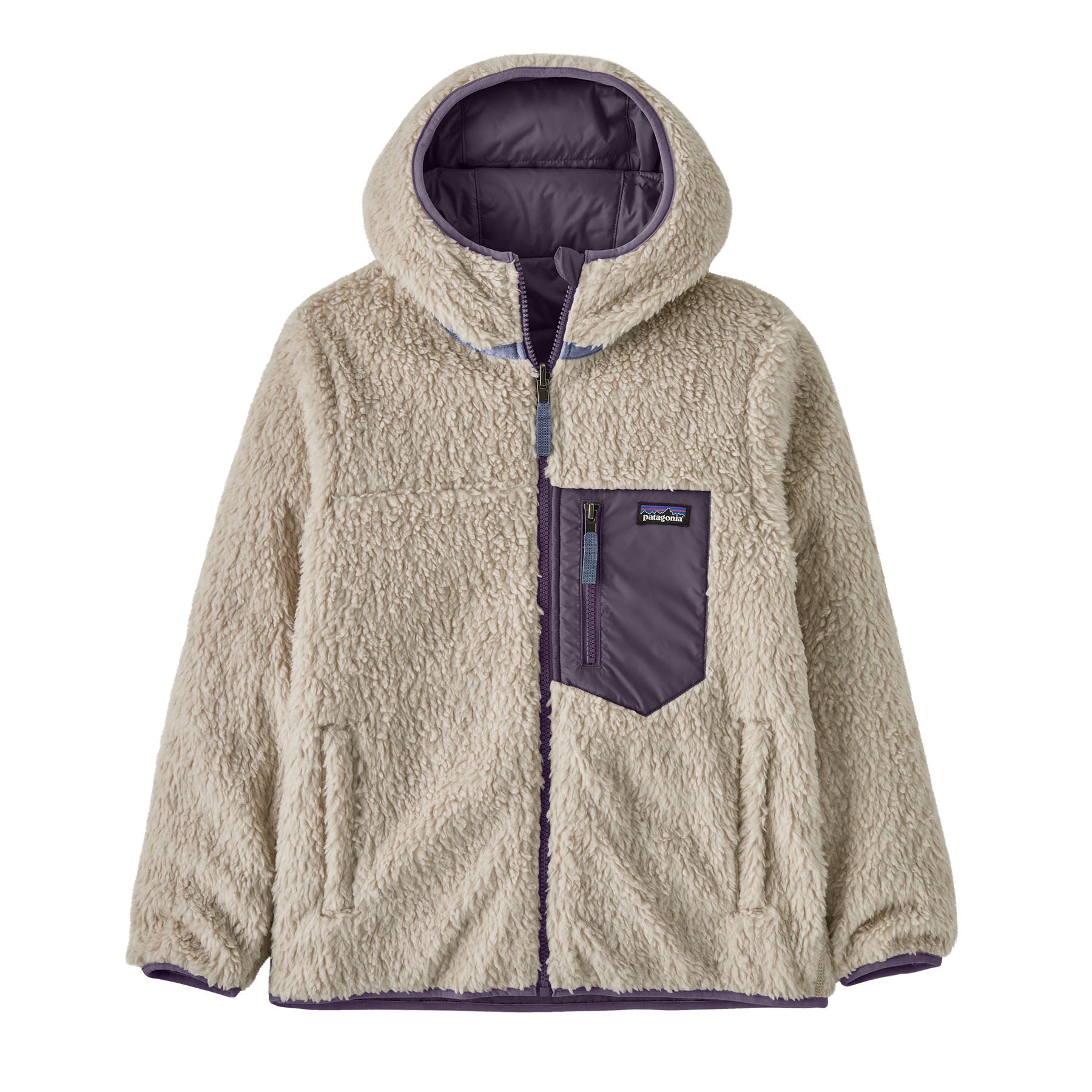 Kid's Reversible Ready Freddy Hoody in Plummet Purple | Patagonia Bend
