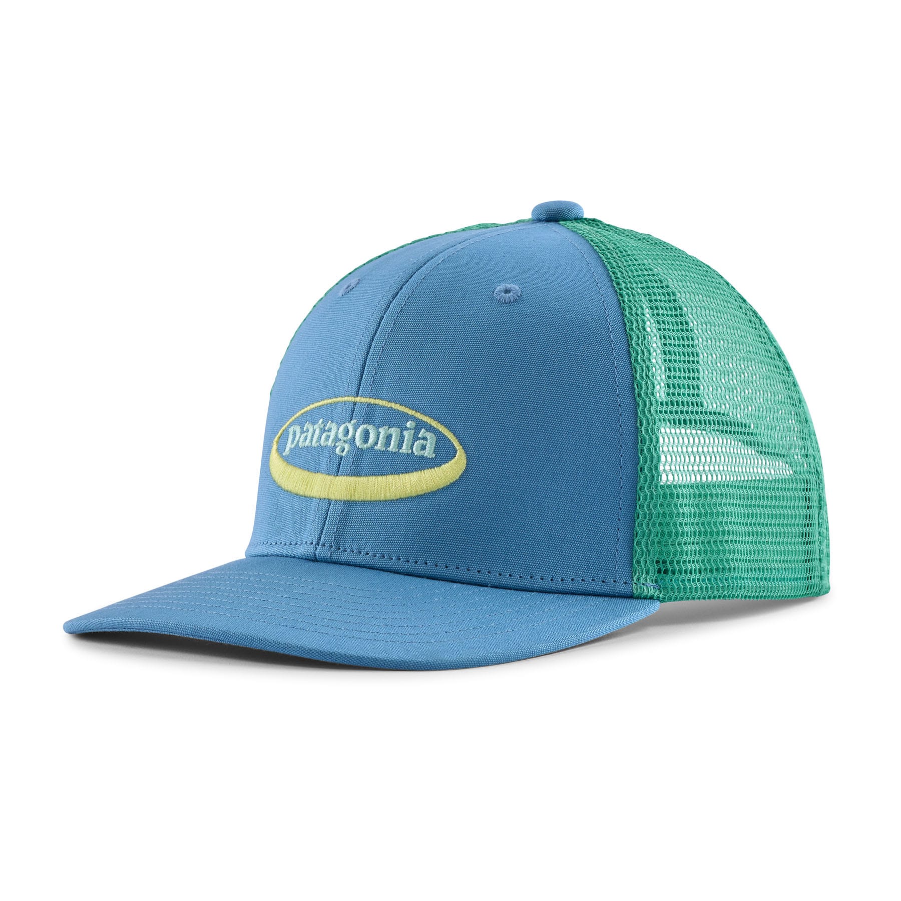 Kid's Trucker Hat in 95 Oval Logo: Shore Blue | Patagonia Bend