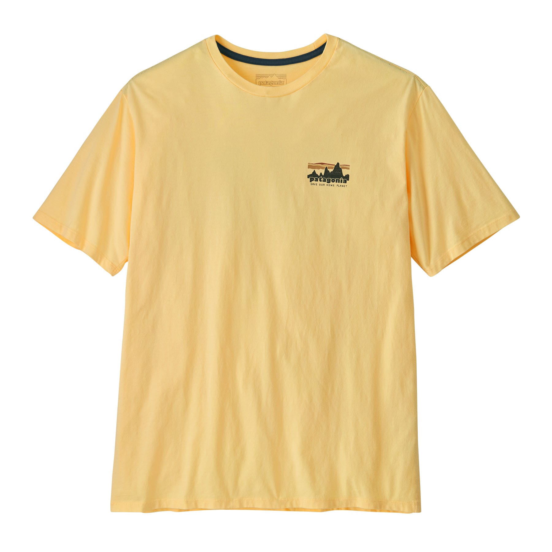 Men's '73 Skyline Organic T-Shirt in Buttercup Yellow | Patagonia Bend