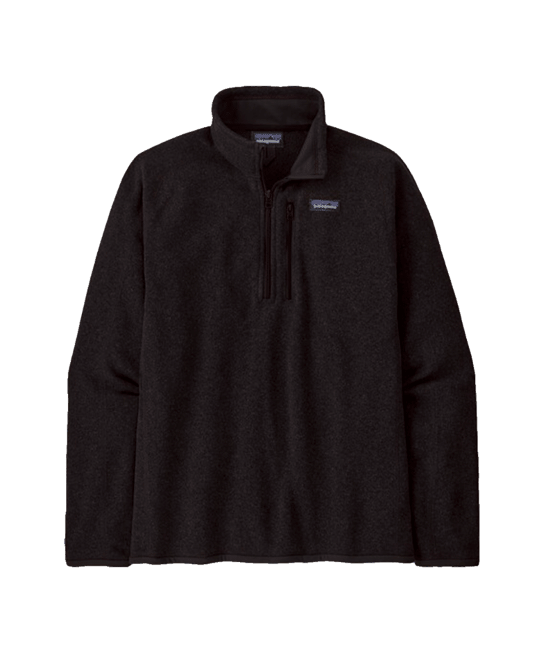 Men's Better Sweater® 1/4 Zip in Black | Patagonia Bend