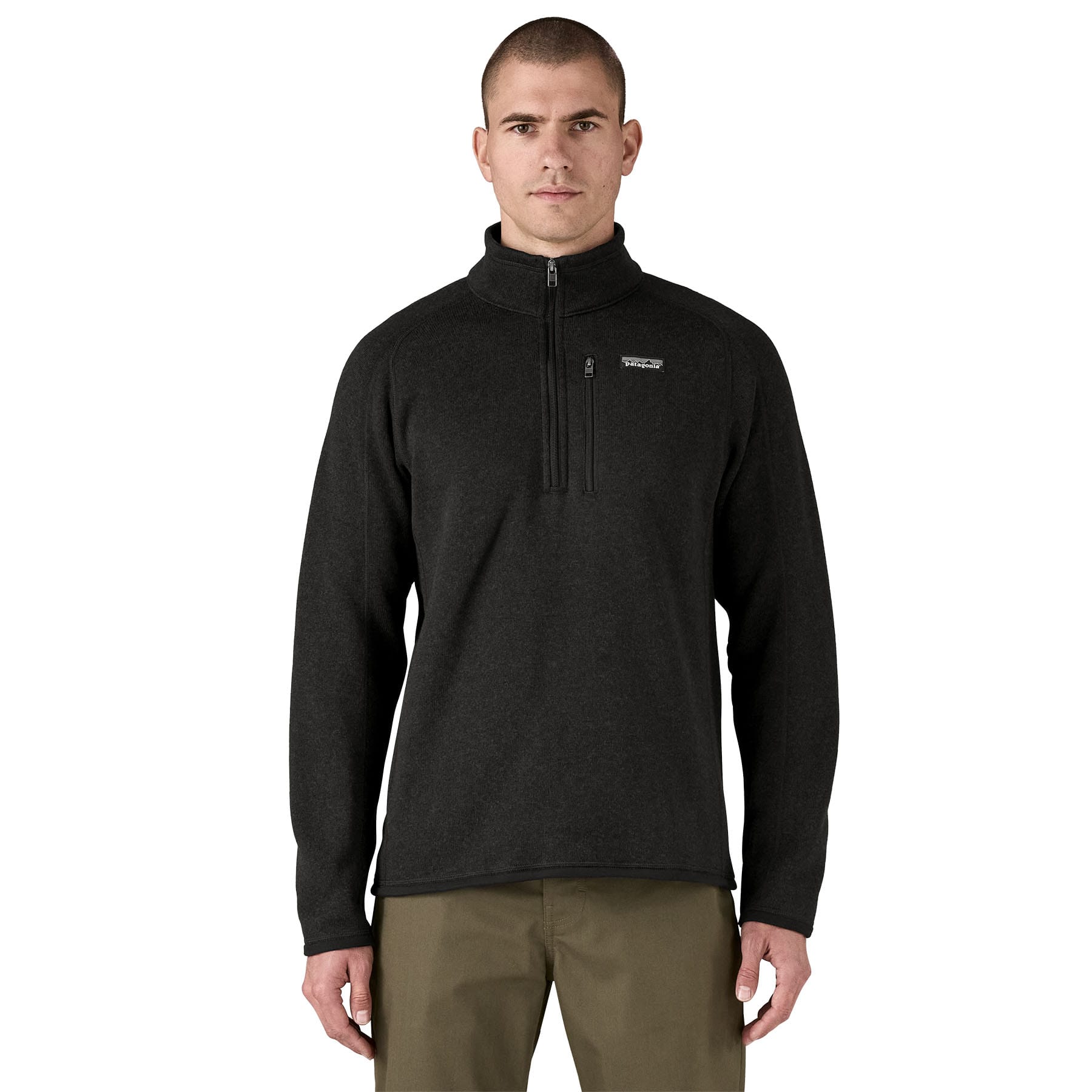 Men's Better Sweater 1/4 Zip in Black | Patagonia Bend