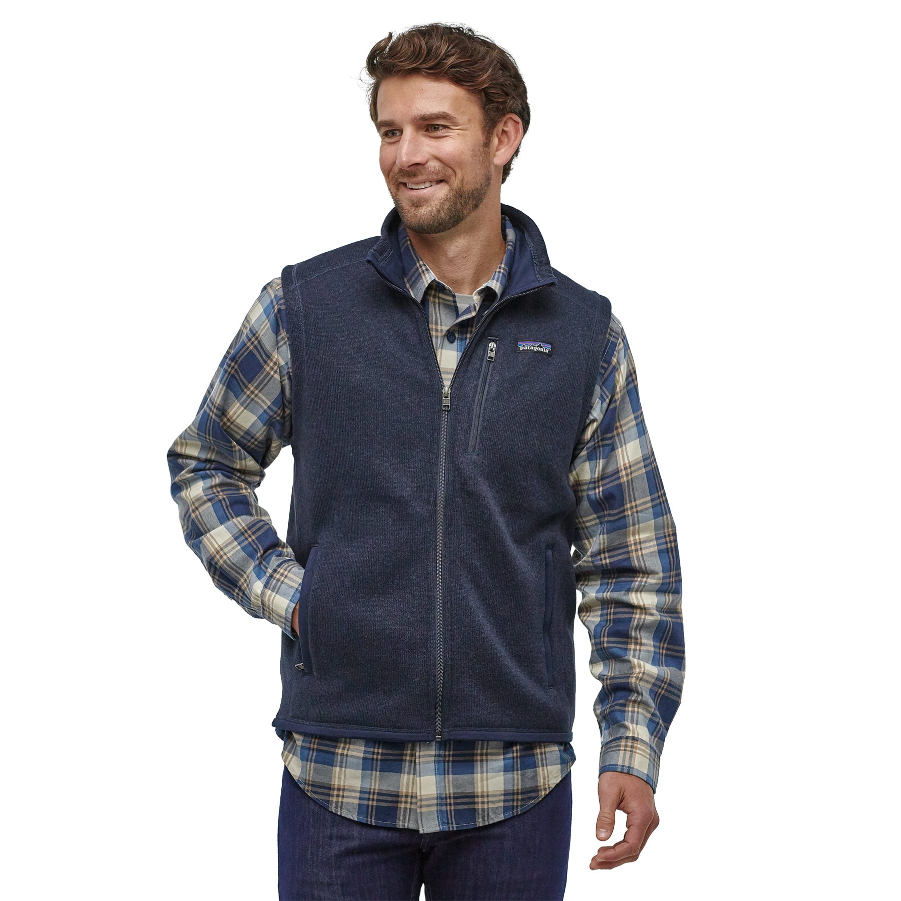 Men's Better Sweater® Vest in New Navy | Patagonia Bend
