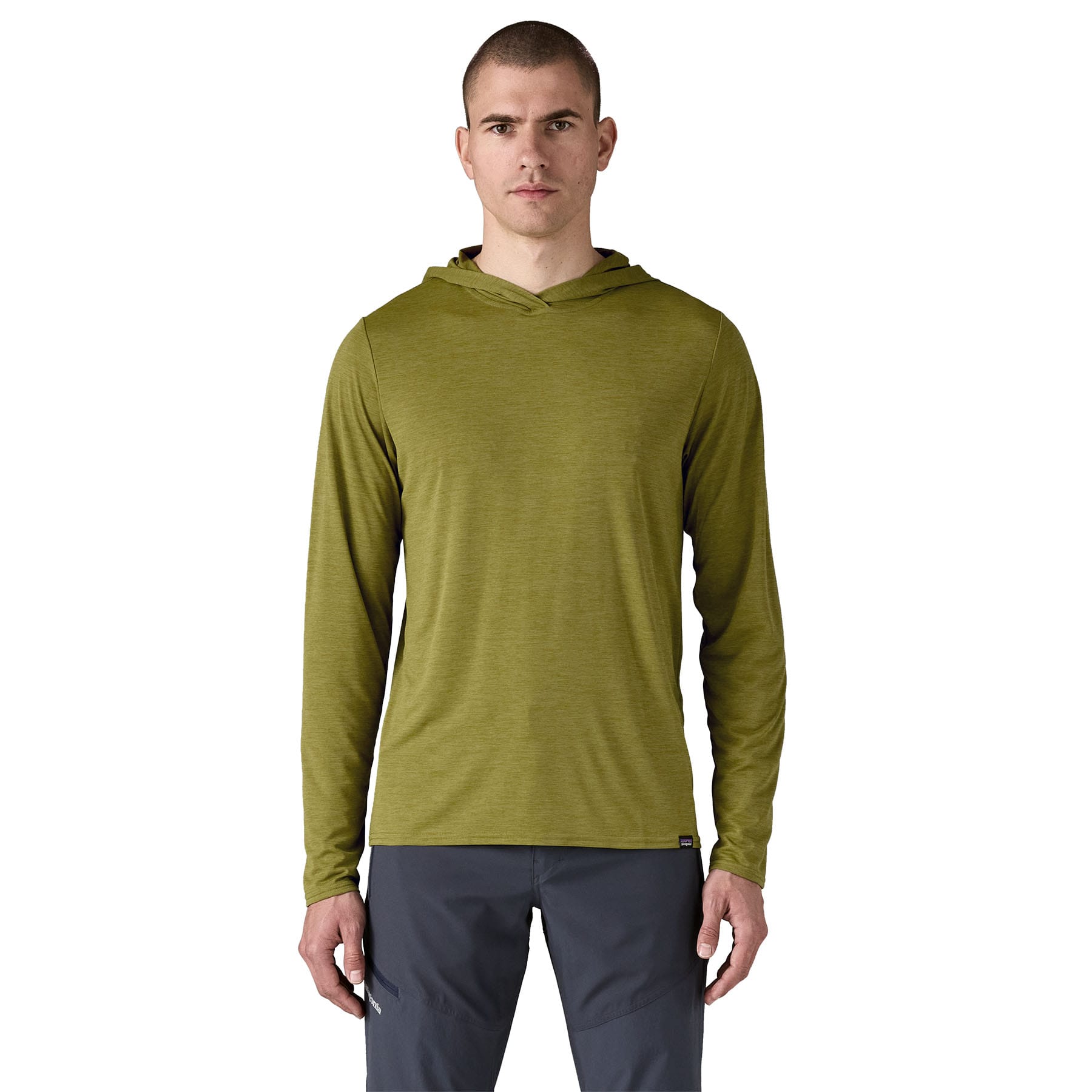 Men's Capilene® Cool Daily Hoody in Graze Green - Light Graze Green X - Dye | Patagonia Bend