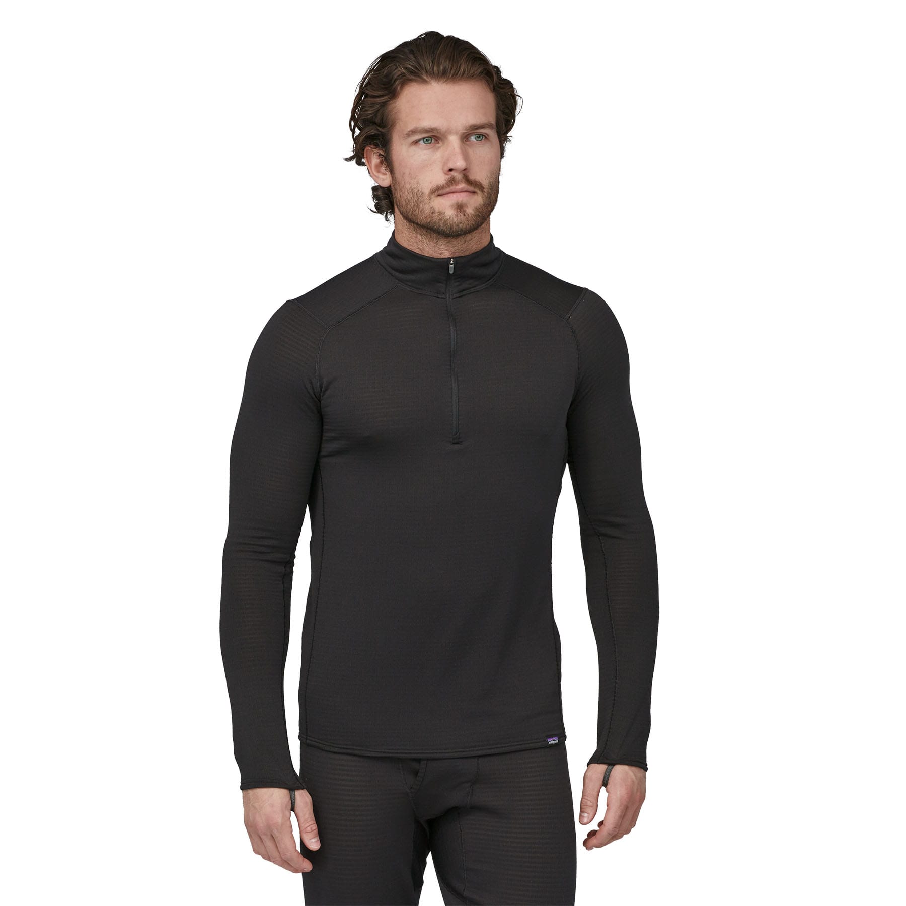 Men's Capilene® Thermal Weight Zip - Neck in Black | Patagonia Bend