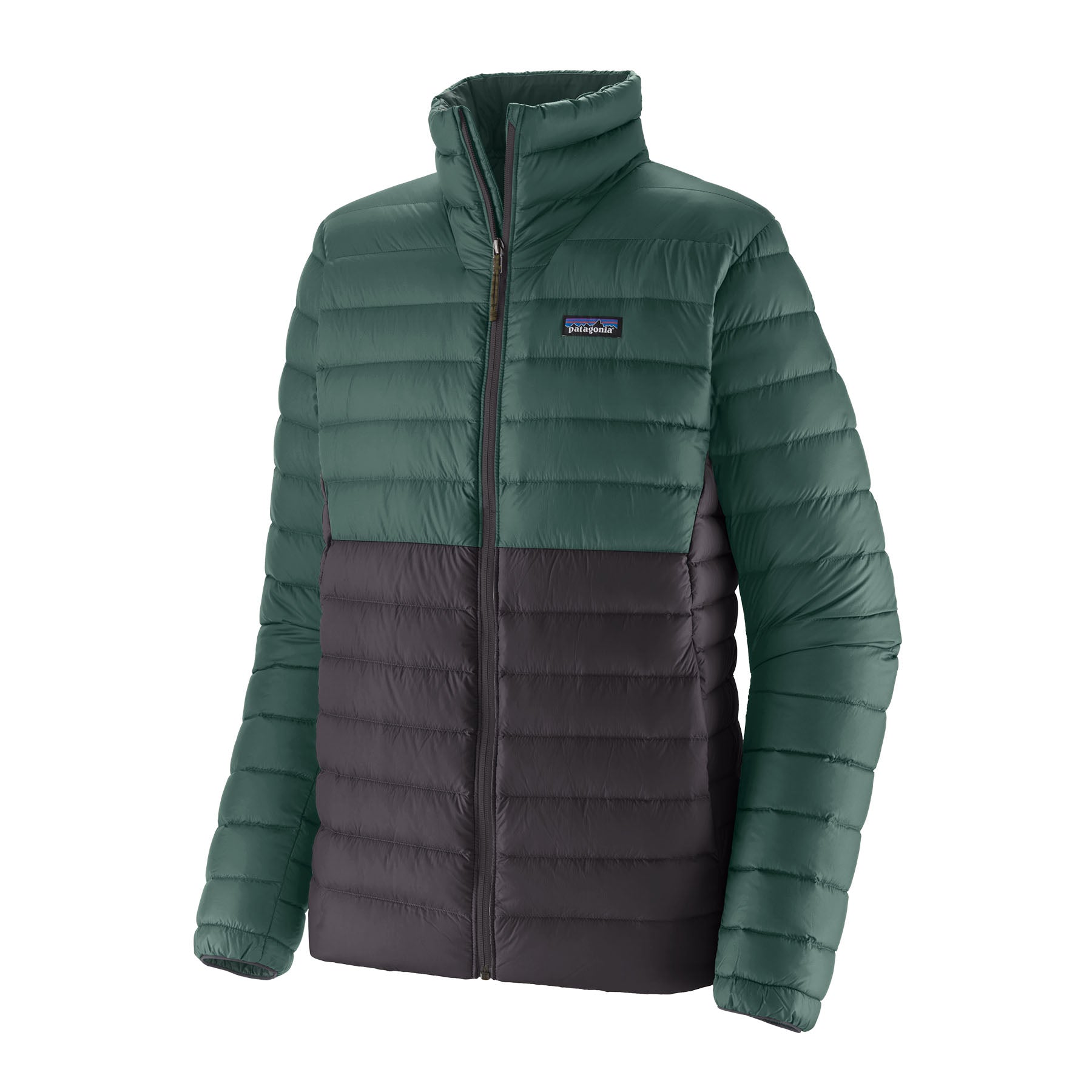 Men's Down Sweater in Cascade Green w/Black | Patagonia Bend