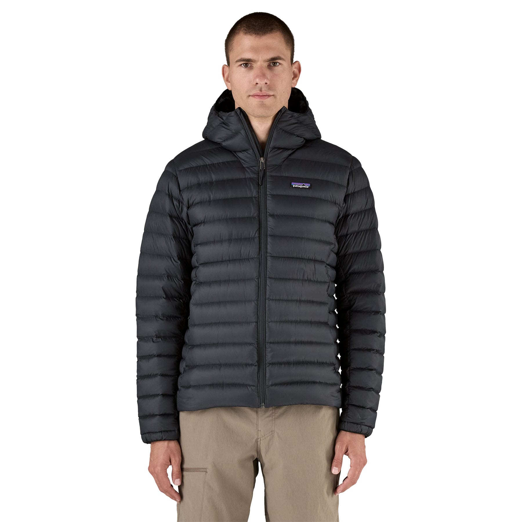 Men's Down Sweater Hoody in Black | Patagonia Bend