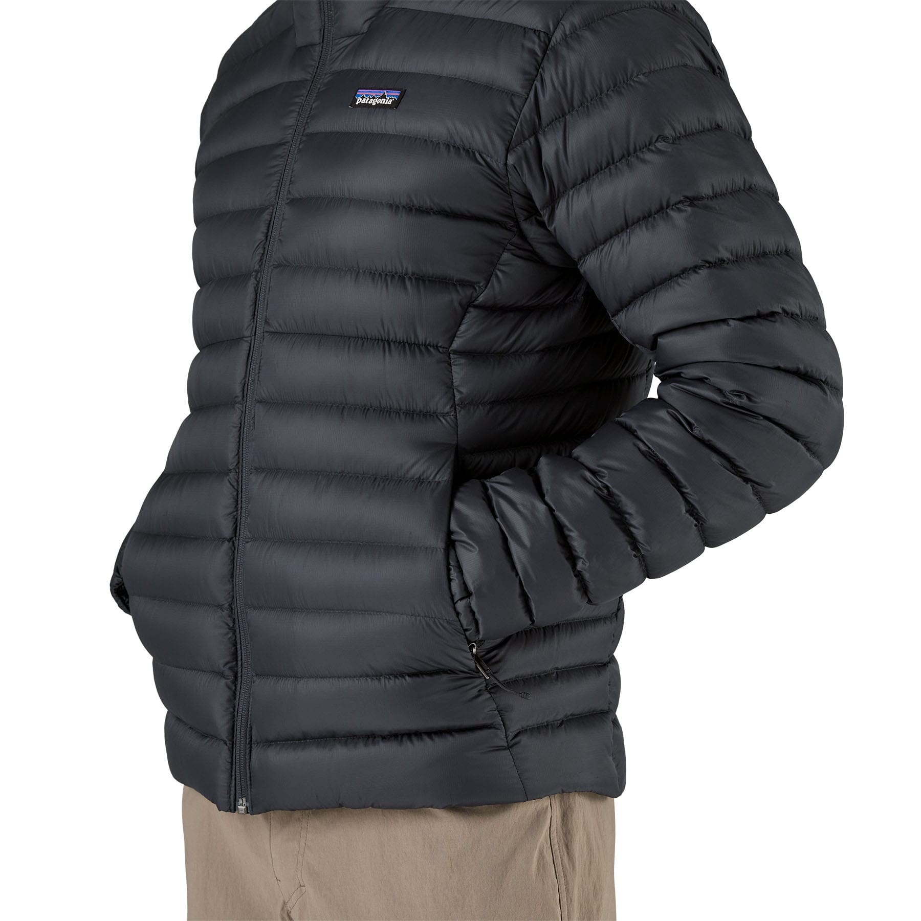 Men's Down Sweater Hoody in Black | Patagonia Bend