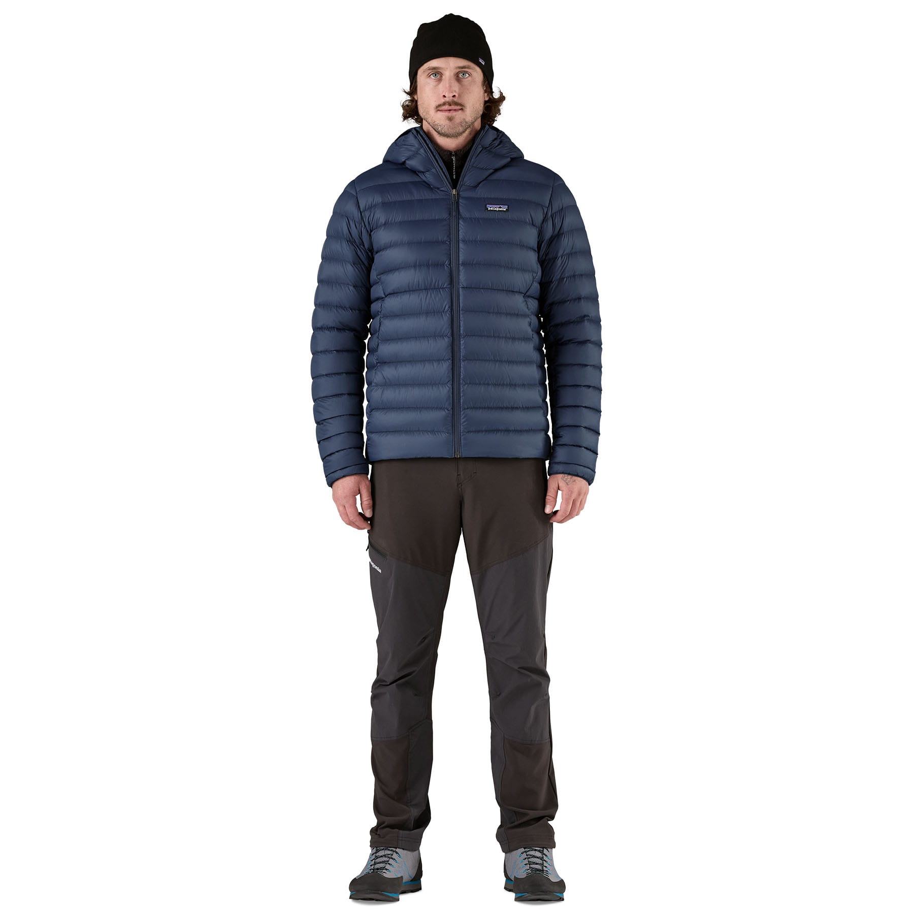 Men's Down Sweater Hoody in New Navy | Patagonia Bend