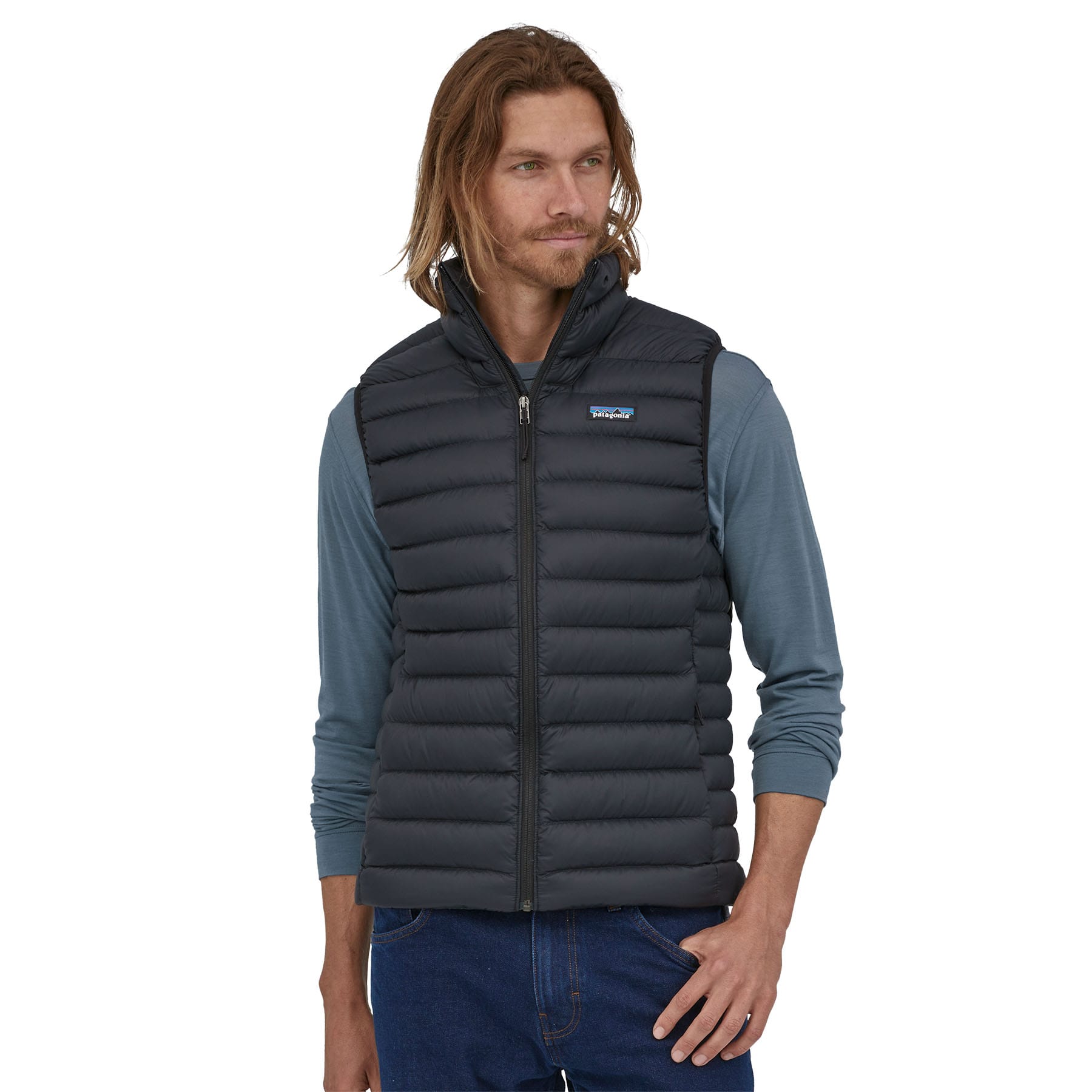 Men's Down Sweater Vest in Black | Patagonia Bend