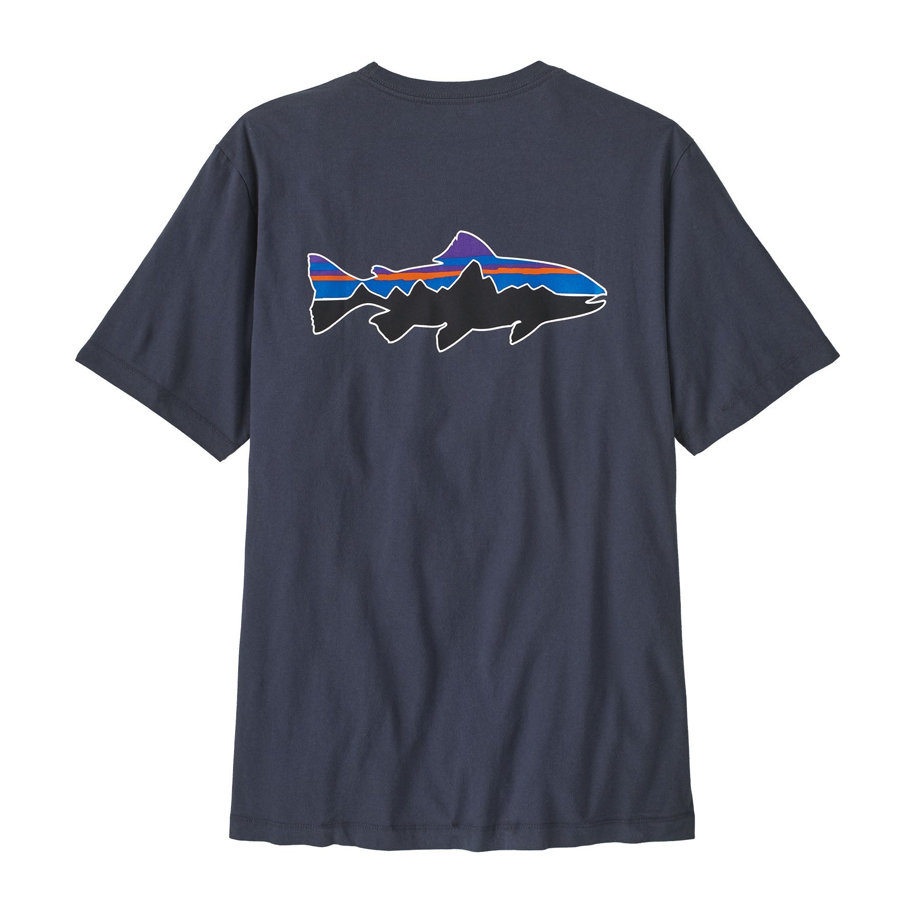 Men's Fitz Roy Trout T-Shirt in Smolder Blue | Patagonia Bend