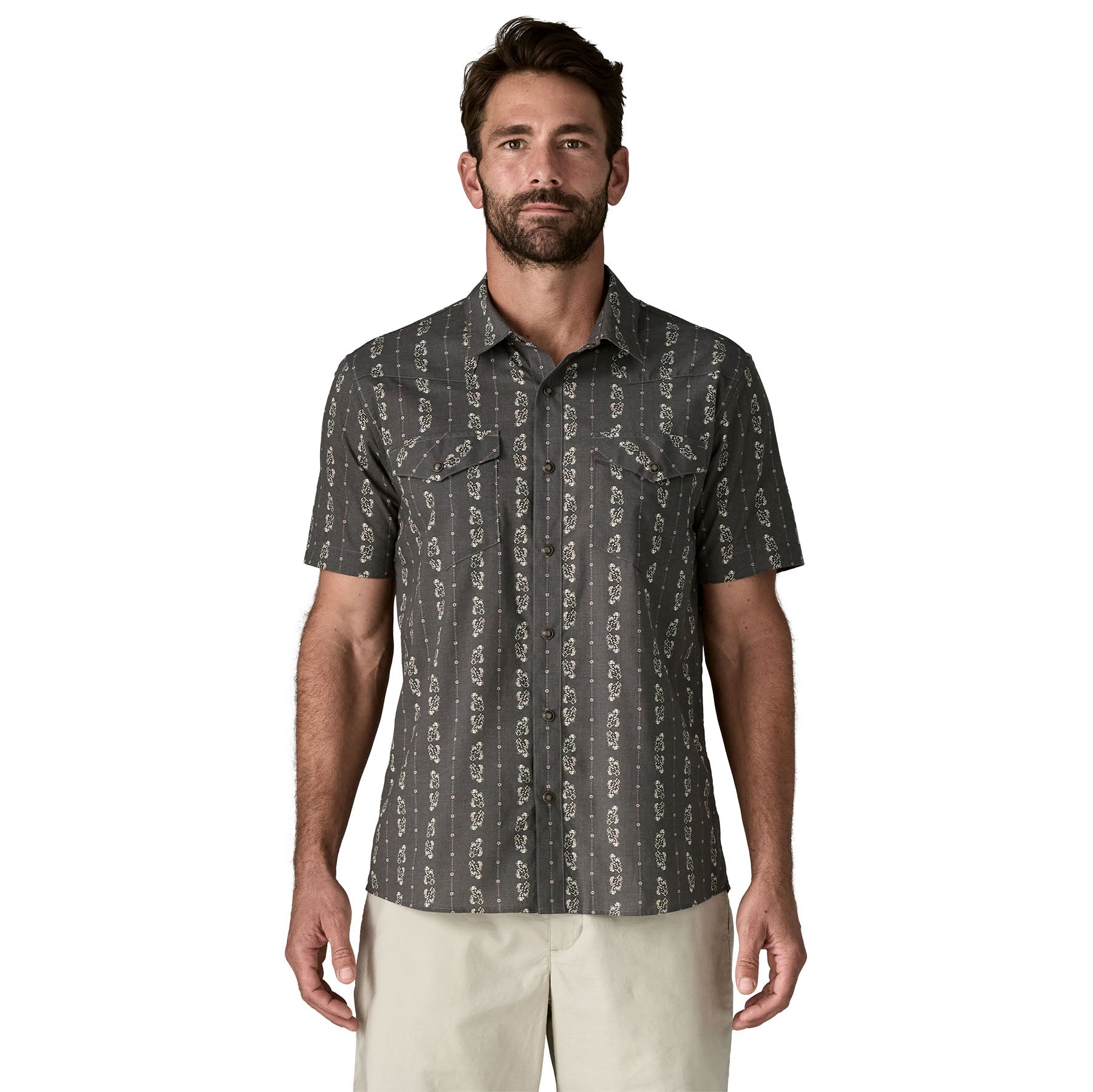 Men's Go To Western Shirt in Lowlands: Forge Grey | Patagonia Bend