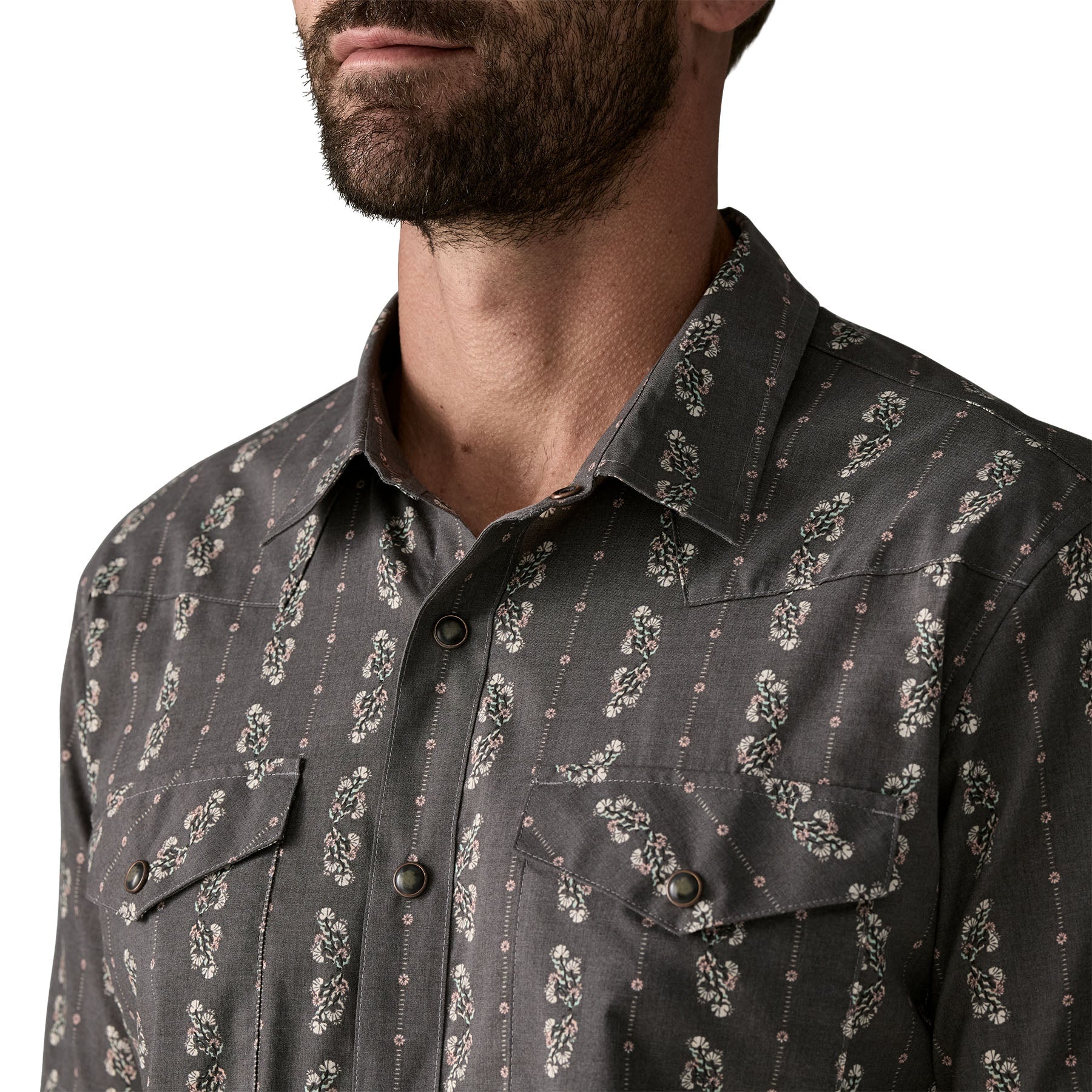 Men's Go To Western Shirt in Lowlands: Forge Grey | Patagonia Bend