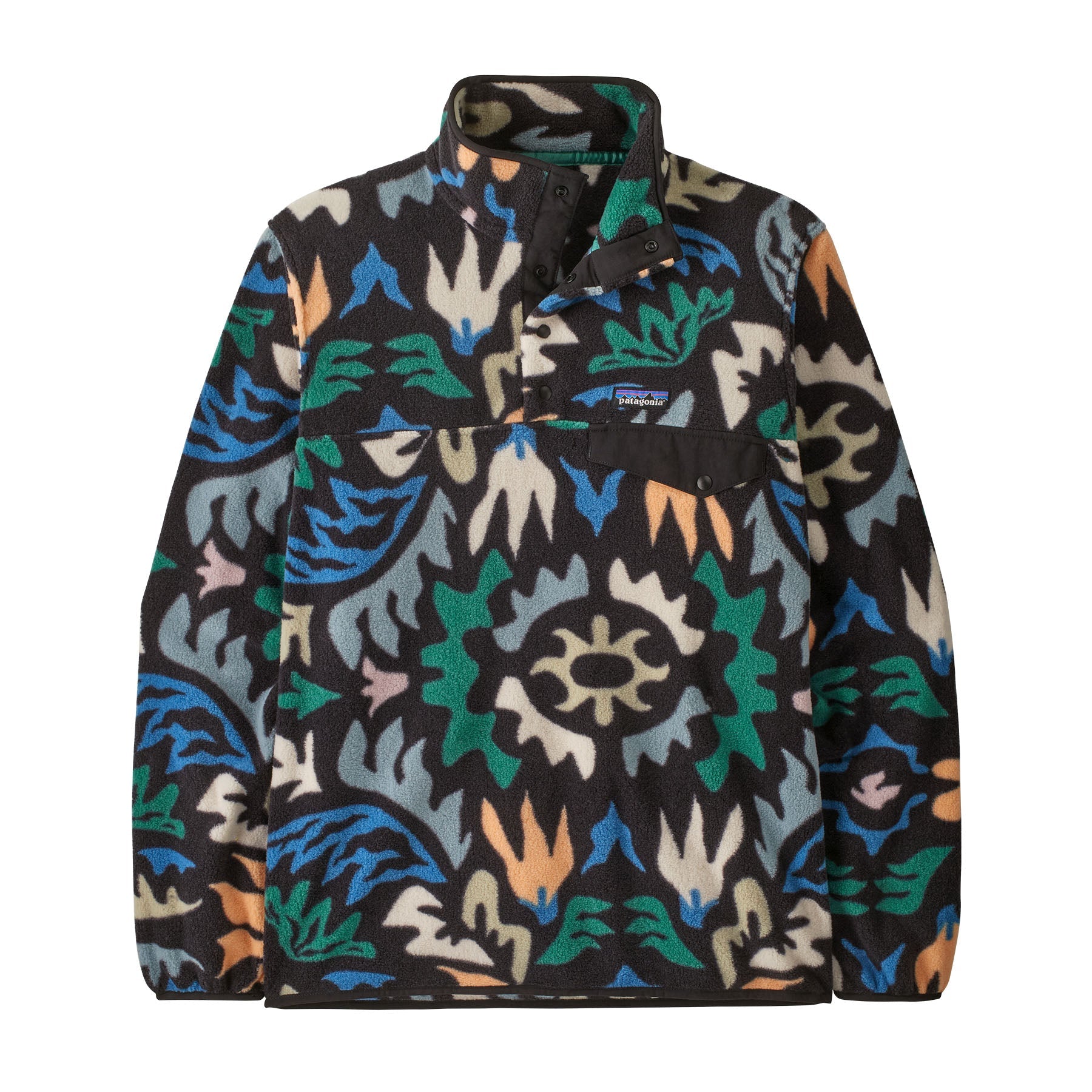 Men's Lightweight Synch Snap - T Pullover in Kaleido: Black | Patagonia Bend