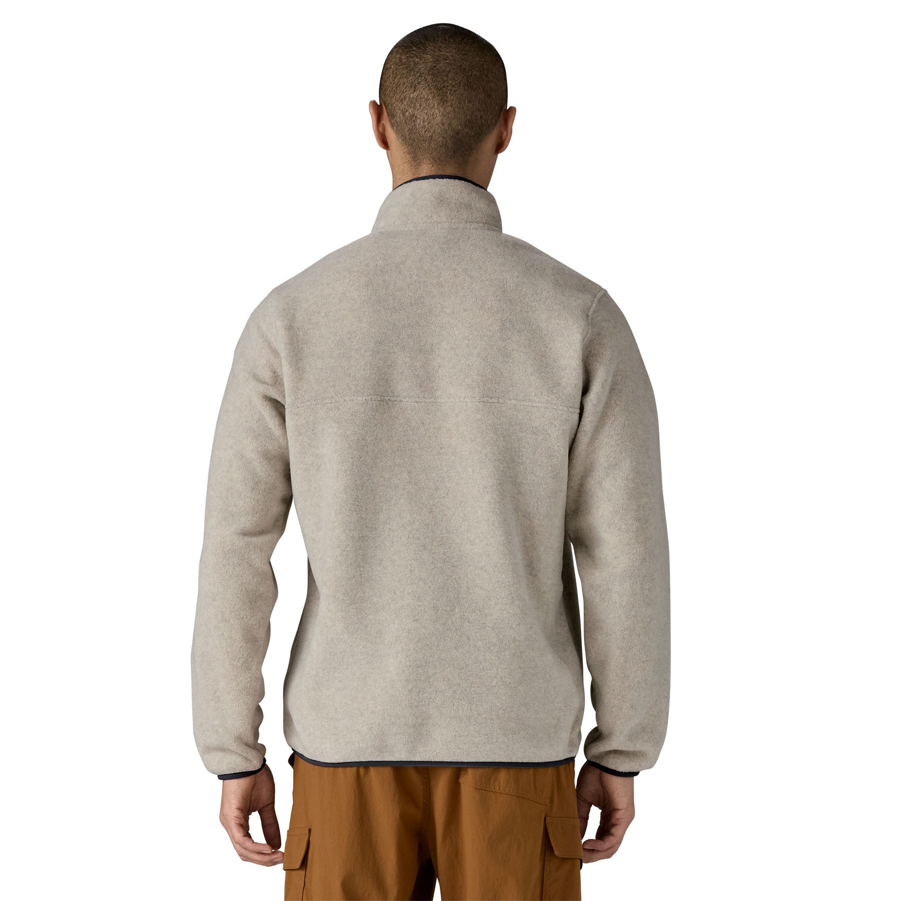 Men's Lightweight Synch Snap - T Pullover in Oatmeal Heather w/Smolder Blue | Patagonia Bend