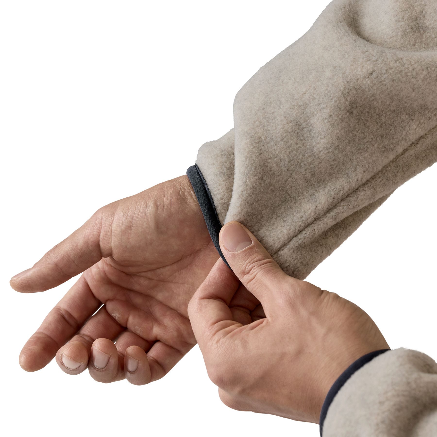 Men's Lightweight Synch Snap - T Pullover in Oatmeal Heather w/Smolder Blue | Patagonia Bend