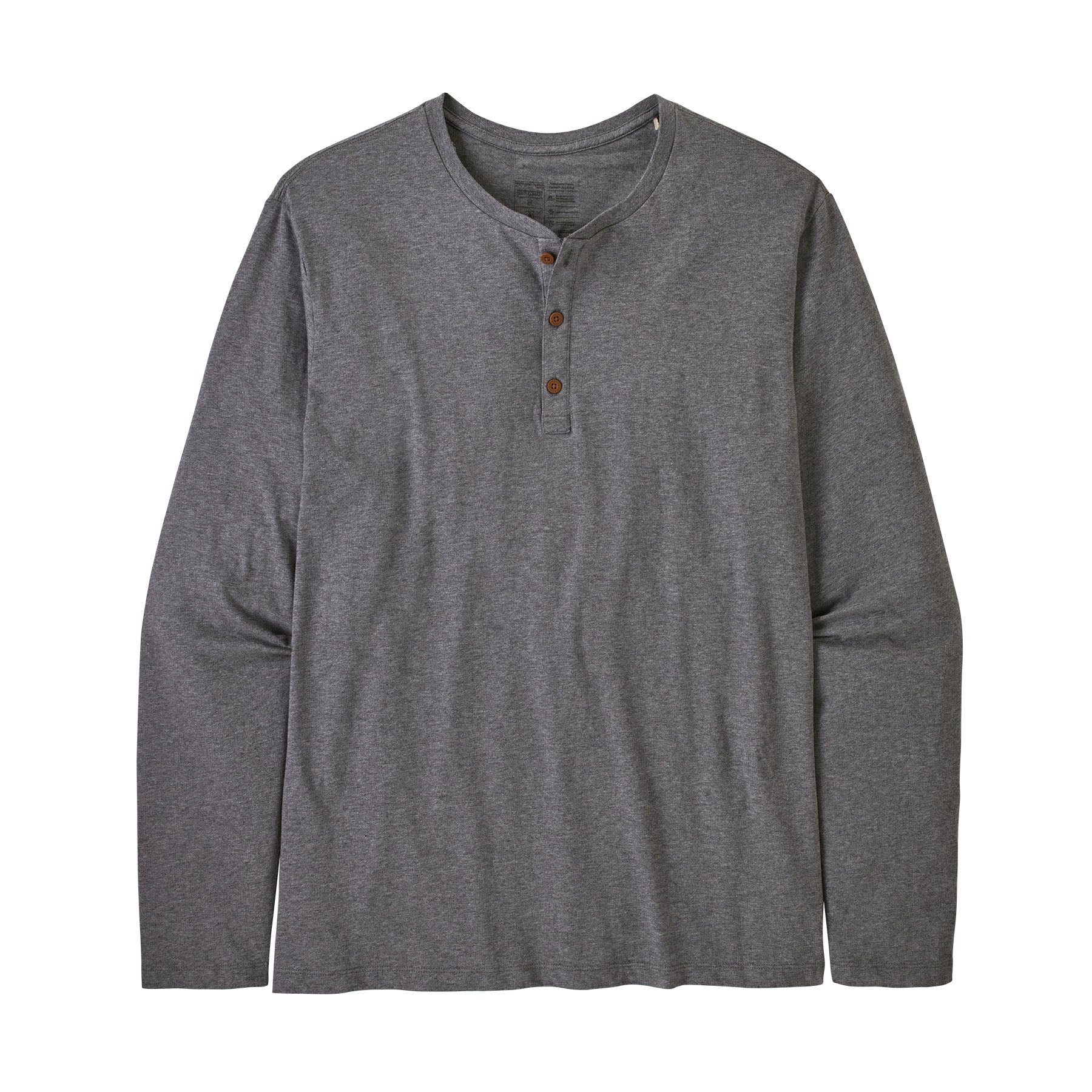 Men's Long - Sleeved Daily Henley in Noble Grey | Patagonia Bend