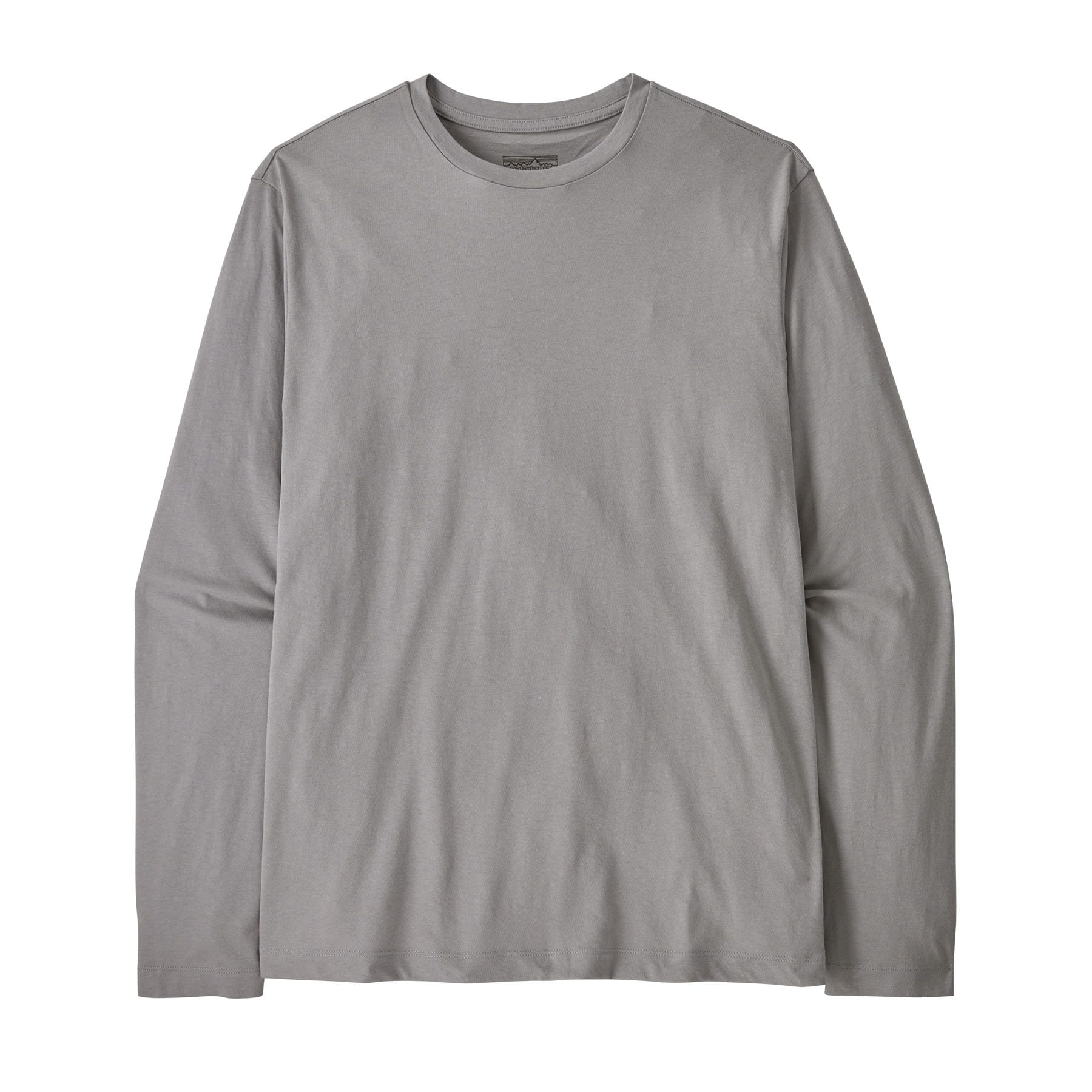 Men's Long - Sleeved Essential Tee in Salt Grey | Patagonia Bend