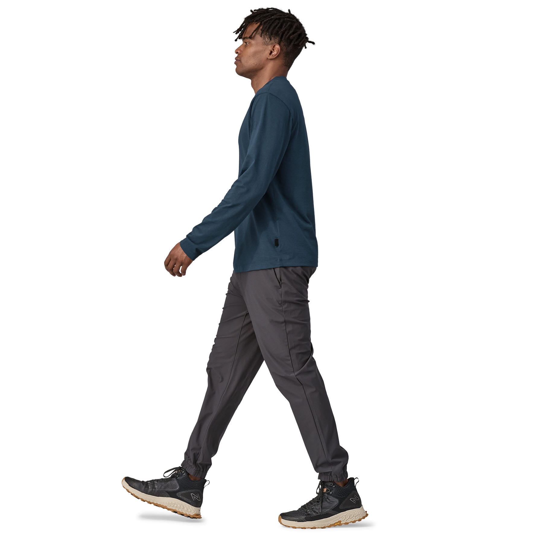 Men's Long - Sleeved Essential Tee in Tidepool Blue | Patagonia Bend