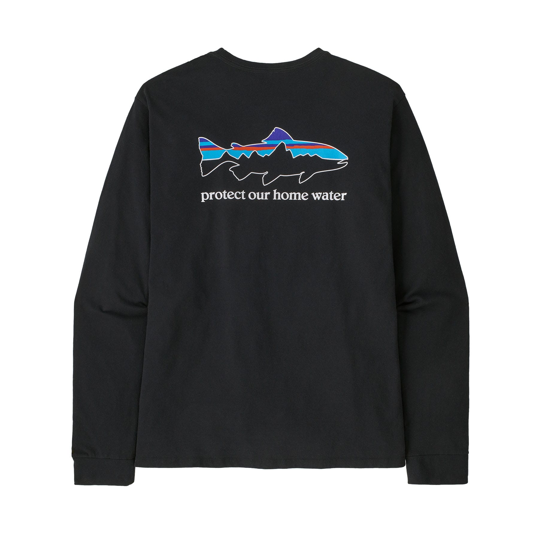 Men's Long - Sleeved Home Water Trout Responsibili - Tee in Black | Patagonia Bend