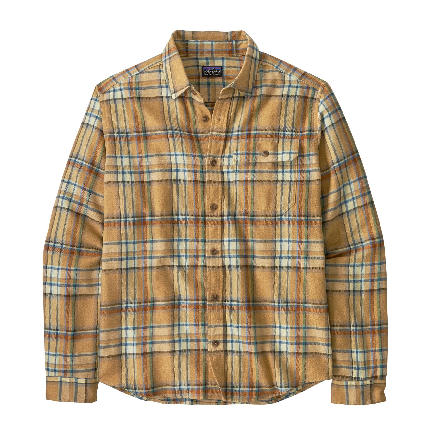 Men's Long - Sleeved Lightweight Fjord Flannel Shirt in Daydream: Beeswax Tan | Patagonia Bend